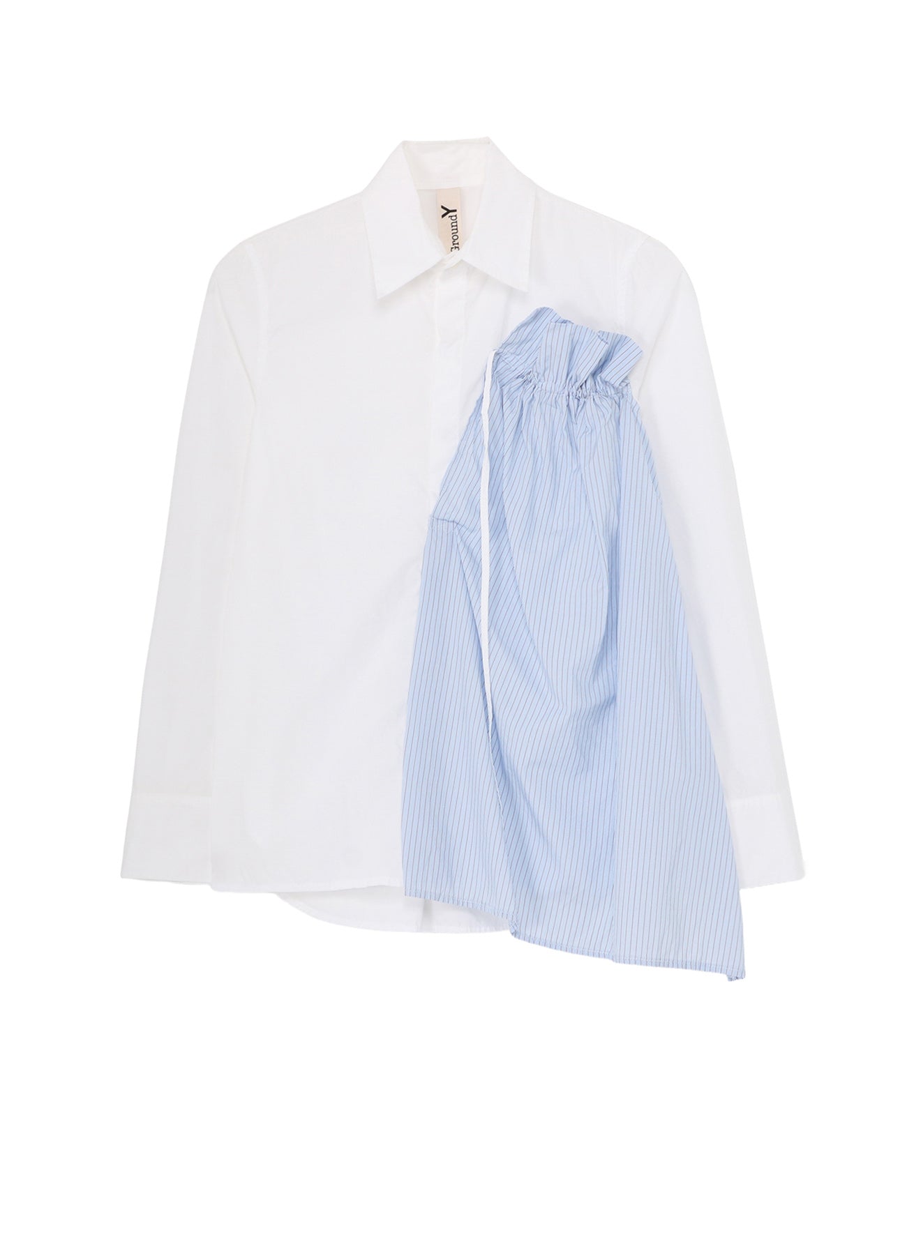 Cotton Broad Stripe Switching Gather Shirts for Women - Casual & Office Wear - Comfortable & Stylish Blouse for Everyday Outfits