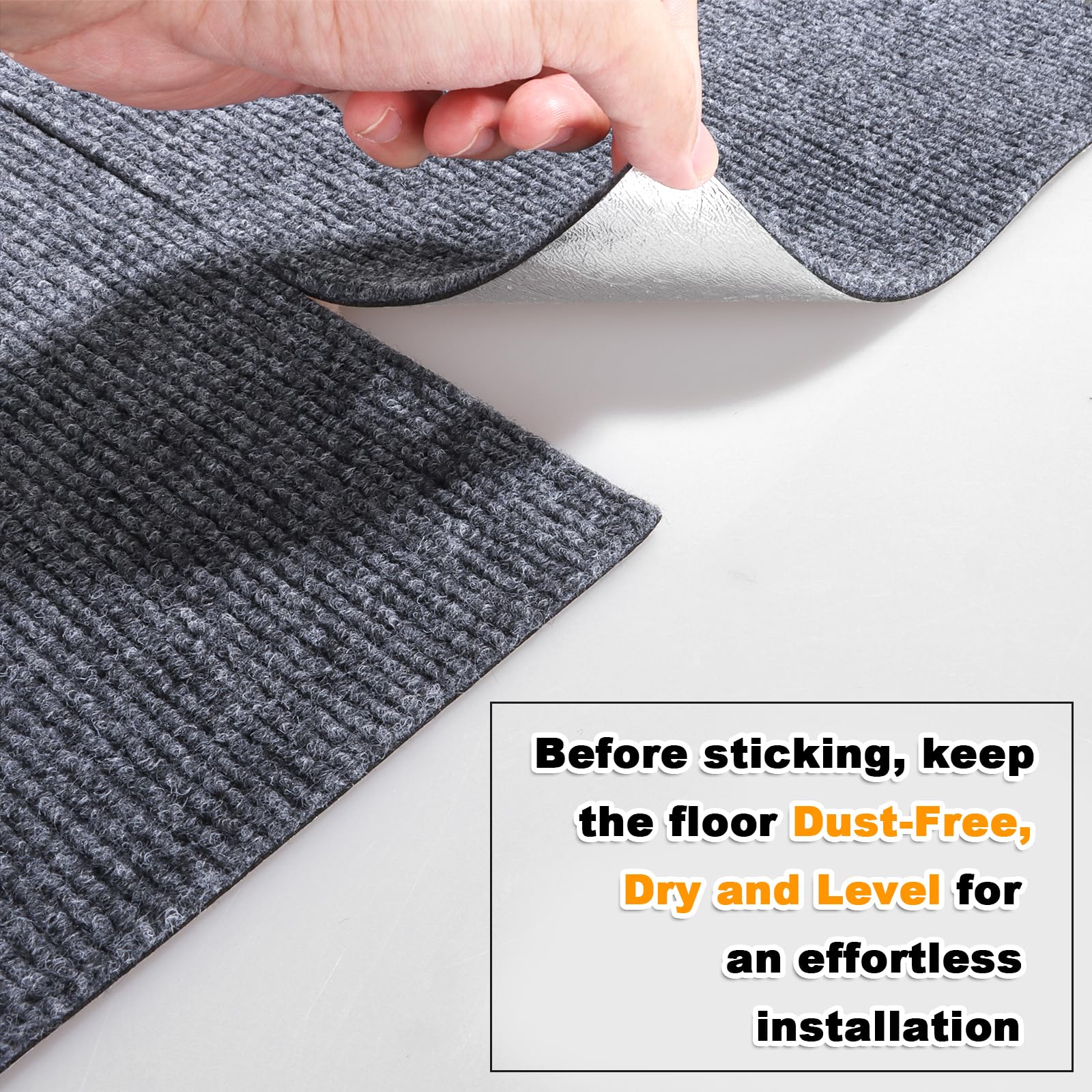 30 Pack Peel and Stick Carpet Tiles 12
