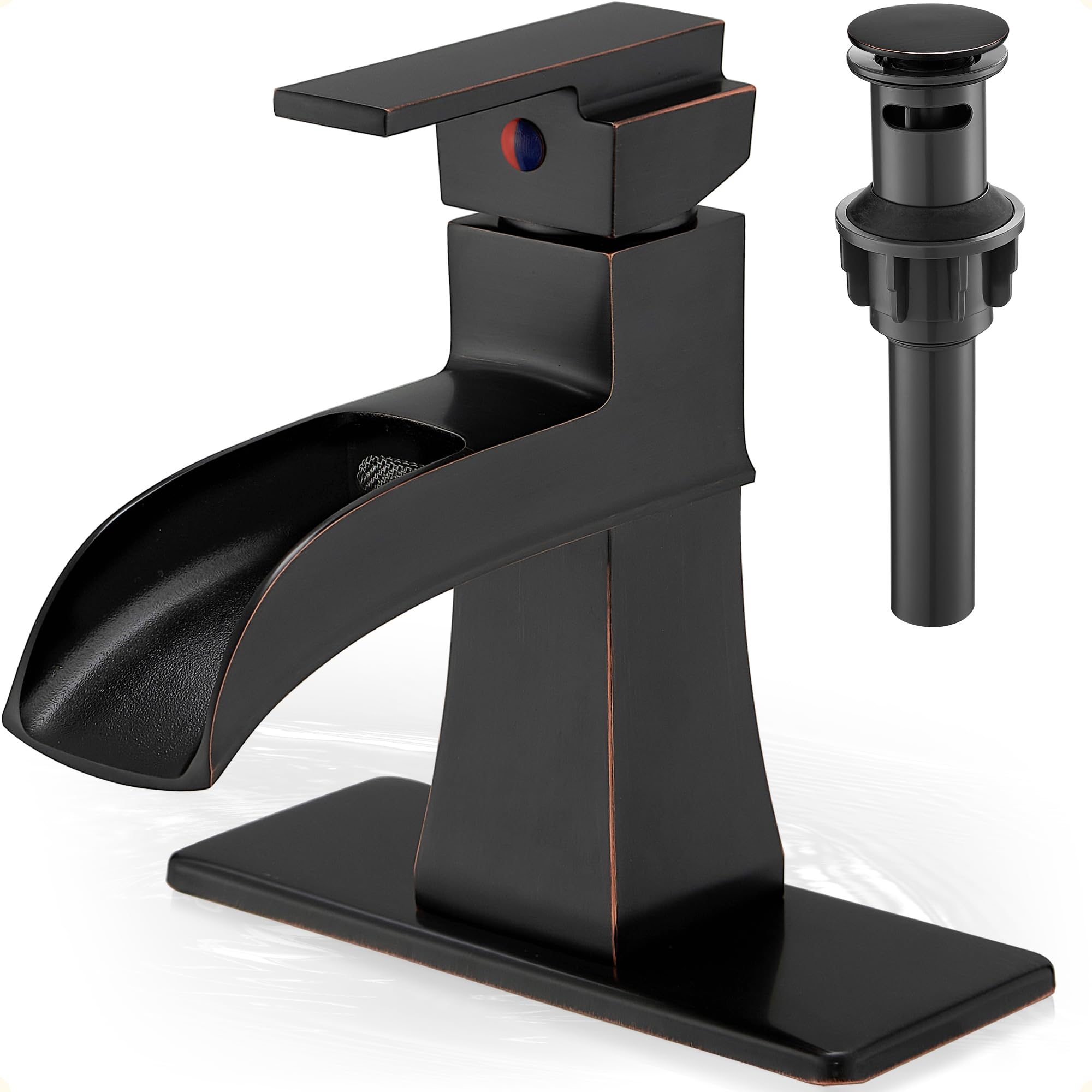Oil Rubbed Bronze Bathroom Faucet - Single Handle 4