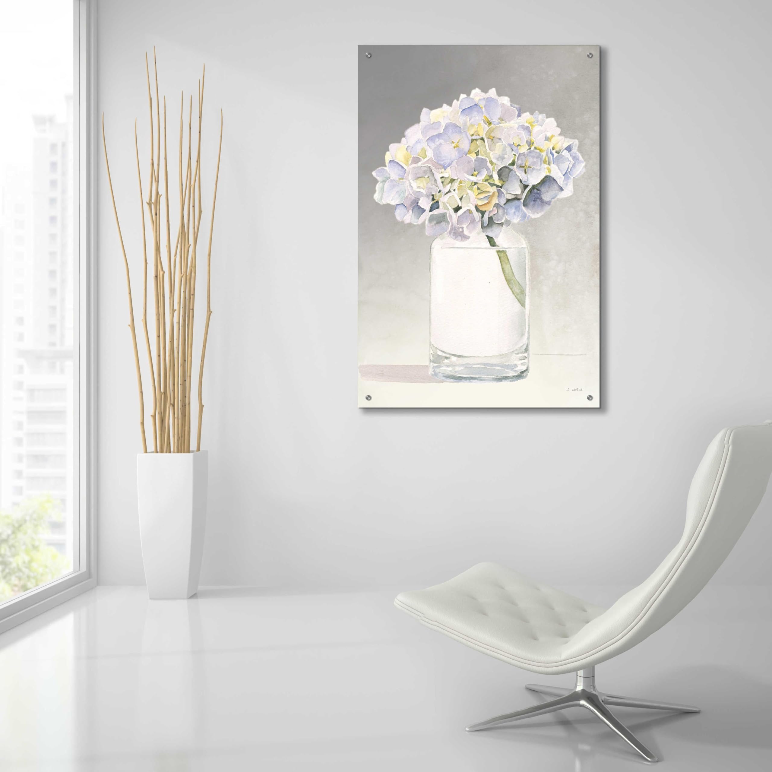 Tranquil Blossoms III by James Wiens - Premium Acrylic Glass Wall Art 24x36 Inches - Modern Floral Painting for Living Room, Bedroom & Office Decor