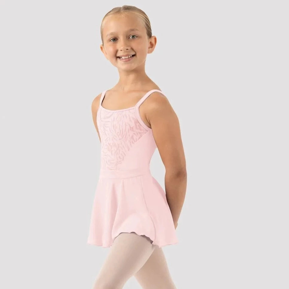 Bloch Pink Scarlett Camisole Skirted Leotard for Ballet, Dance & Gymnastics - Women's Stretch Ballet Leotard with Skirt for Dance Practice & Performances