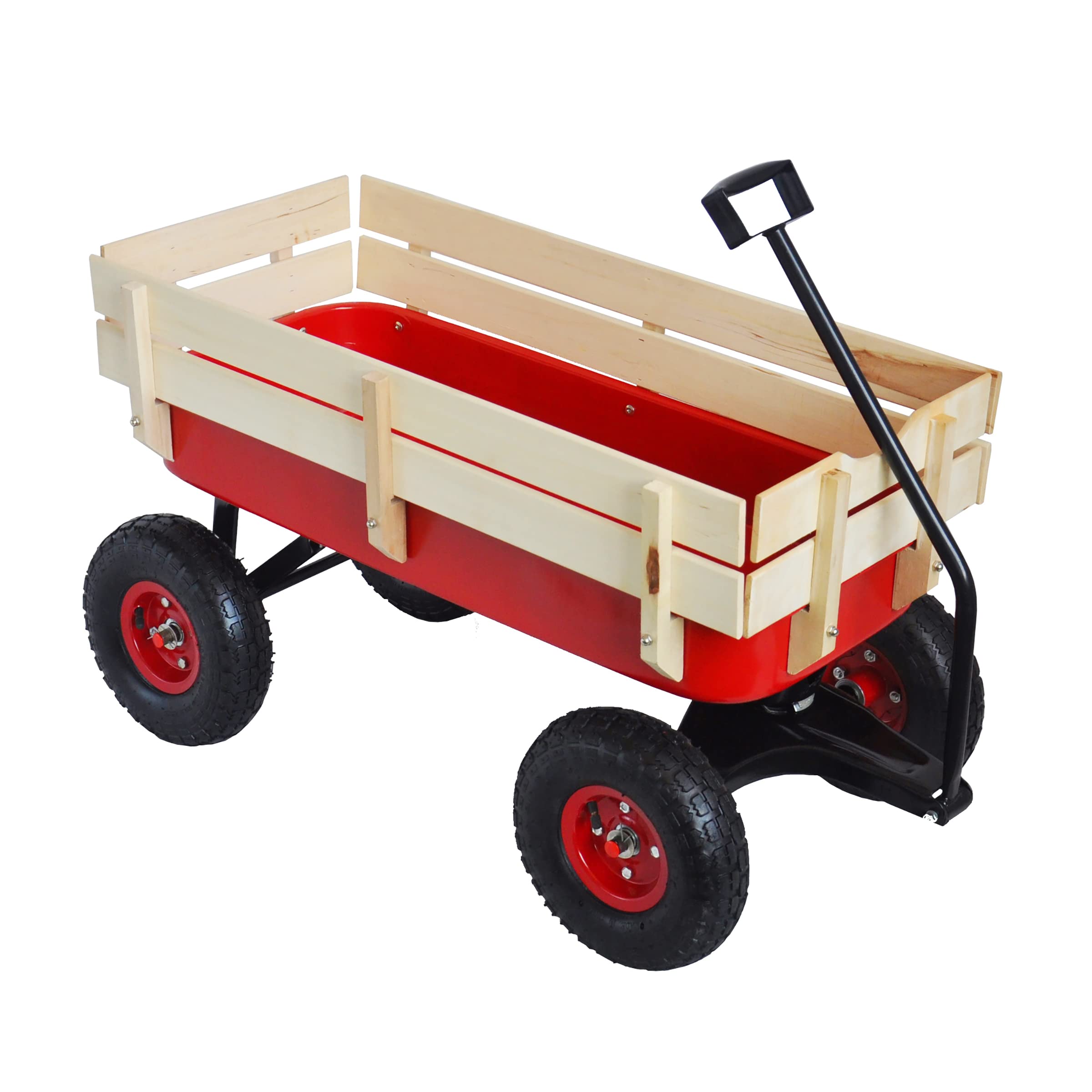 Heavy Duty Steel & Wooden Utility Wagon with 10