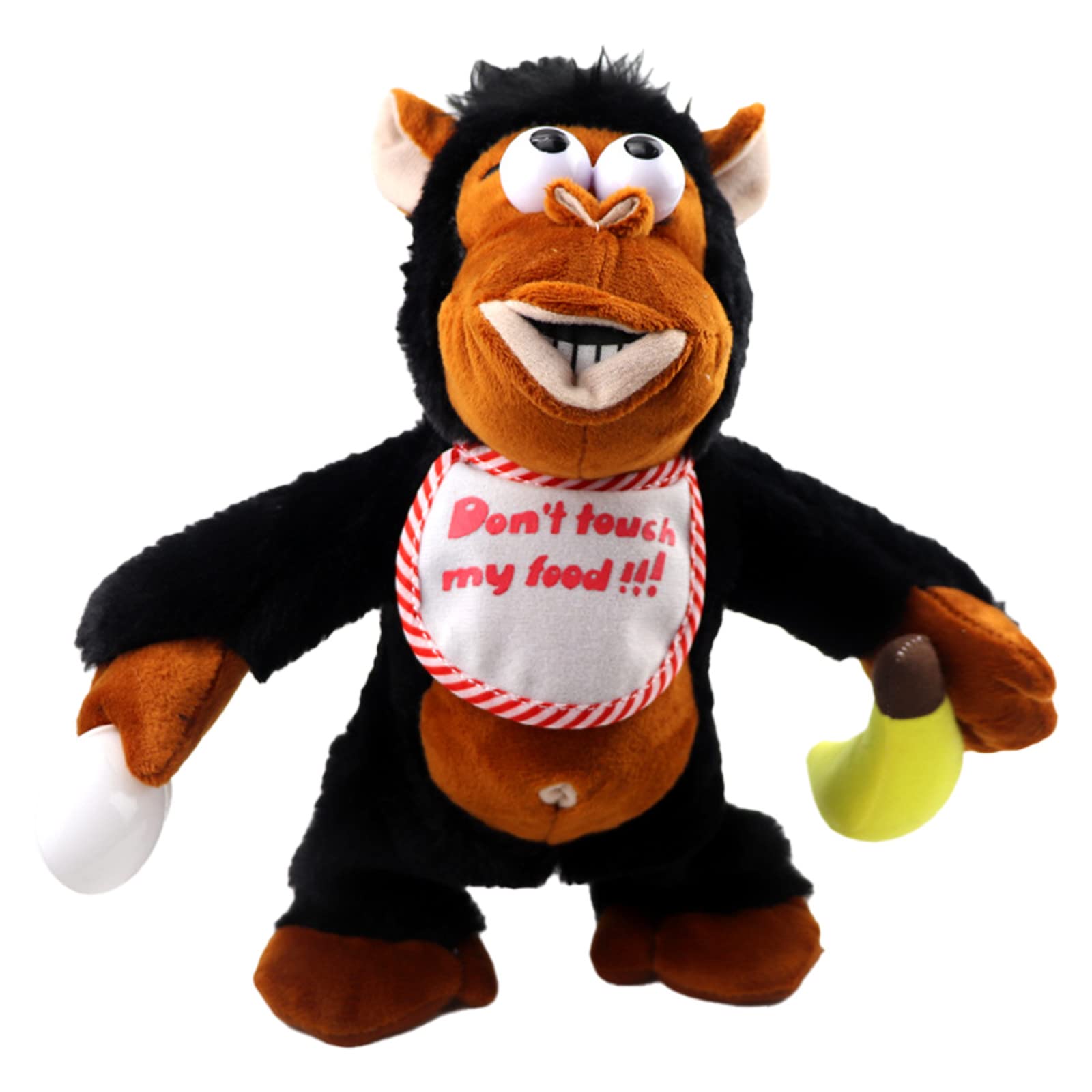 Electric Monkey Musical Costume - Realistic Chimpanzee Animal Figurine with Sound Effects, Scary Halloween Toy & Unique Gift for Pranks - Perfect for Halloween Parties, Cosplay, and Horror Themed Events (One Size)