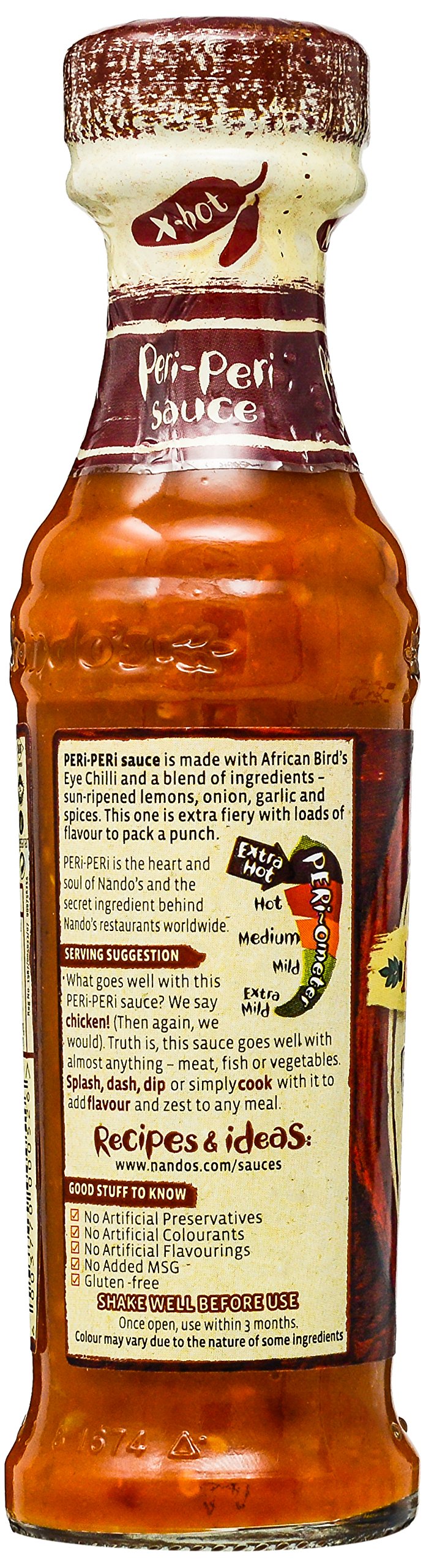 Nando's Extra Hot Peri-Peri Sauce - 125ml | Authentic African Chili Pepper Hot Sauce for Grilling, Marinades & Cooking | Perfect for Chicken, Wings & BBQ