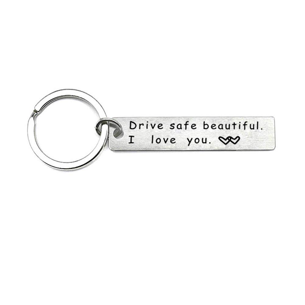 Drive Safe Keychain for Women - Beautiful Car Keychain Gift for Girlfriend, Wife, Daughter, Sister, Aunt, Niece - Perfect for Valentine's Day, Birthday, Christmas - Thoughtful Driving Gift for Safe Travels & Daily Commute