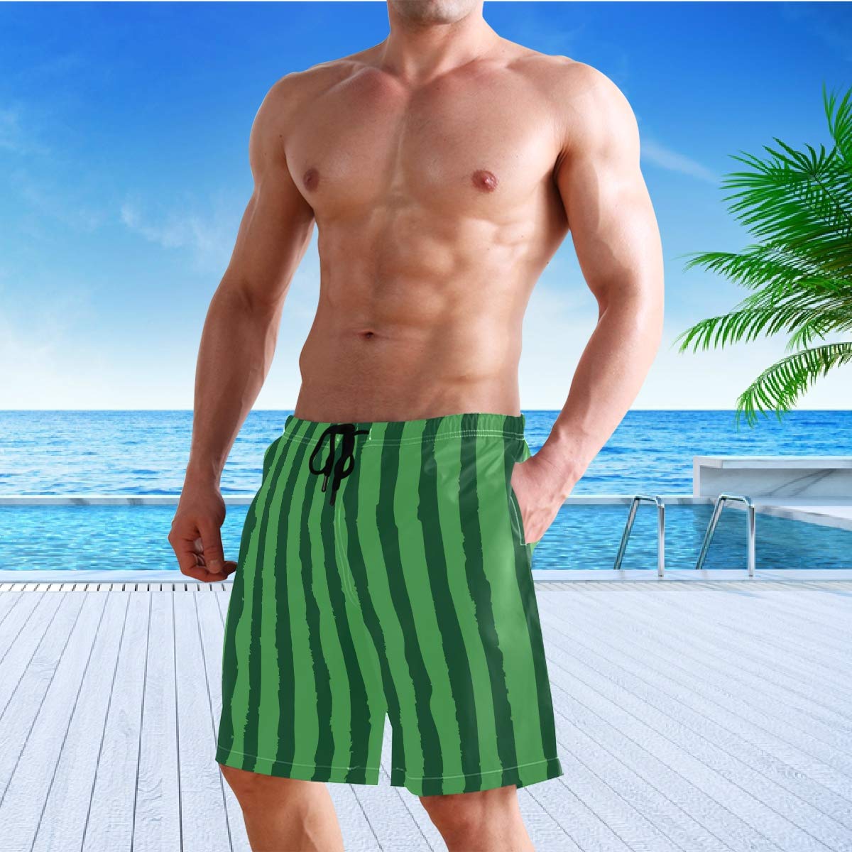 Visesunny Men's Quick Dry Swim Shorts - Lightweight Beach Board Shorts for Swimming, Running & Sports | Perfect for Summer Vacation, Pool Party & Outdoor Activities