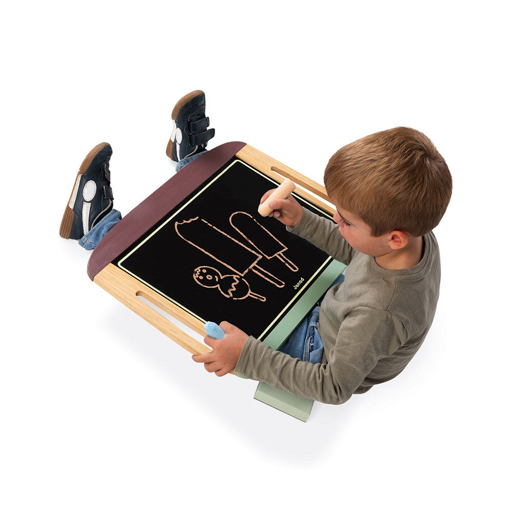 White and Blackboard Table Top Easel - Dual-Sided Portable Drawing Board for Kids & Artists - Perfect for Home, Classroom, and Studio Use