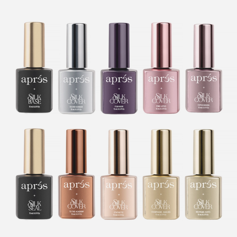 Apres Gel-X Nail Extension Kit - 10pc Silk Cover Collection for Long-Lasting Manicures | Perfect for Salon, Home Use & Special Occasions