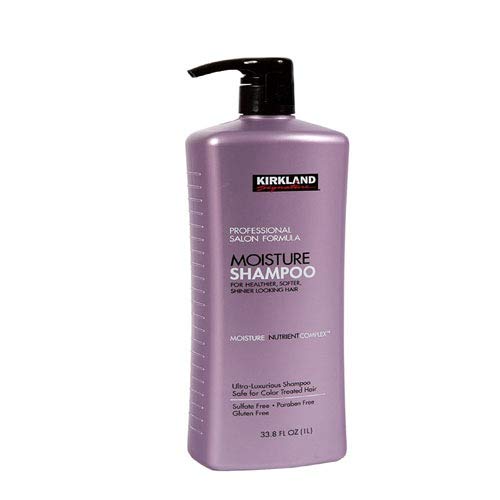 Kirkland Signature Professional Salon Moisturizing Shampoo for Dry Damaged Hair - 1 Liter Hydrating Shampoo with Keratin & Vitamin E - Salon Quality Hair Care for Women & Men - Perfect for Daily Use & Color Treated Hair