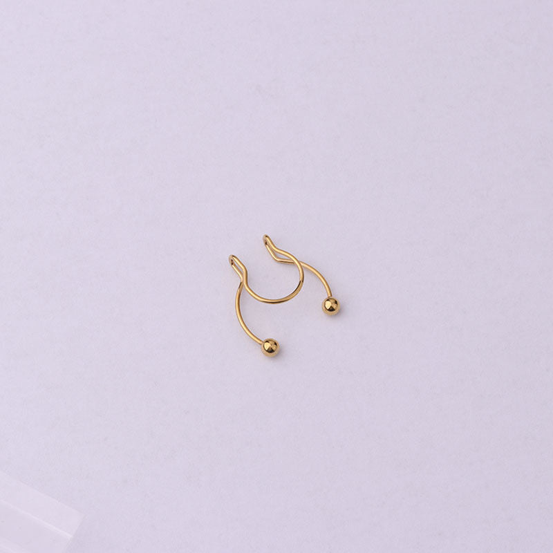 20G Surgical Steel Hypoallergenic No Piercing Nose Ring - Comfortable Fake Nose Hoop for Sensitive Skin | HSPJ348 | Perfect for Work, Parties & Everyday Wear