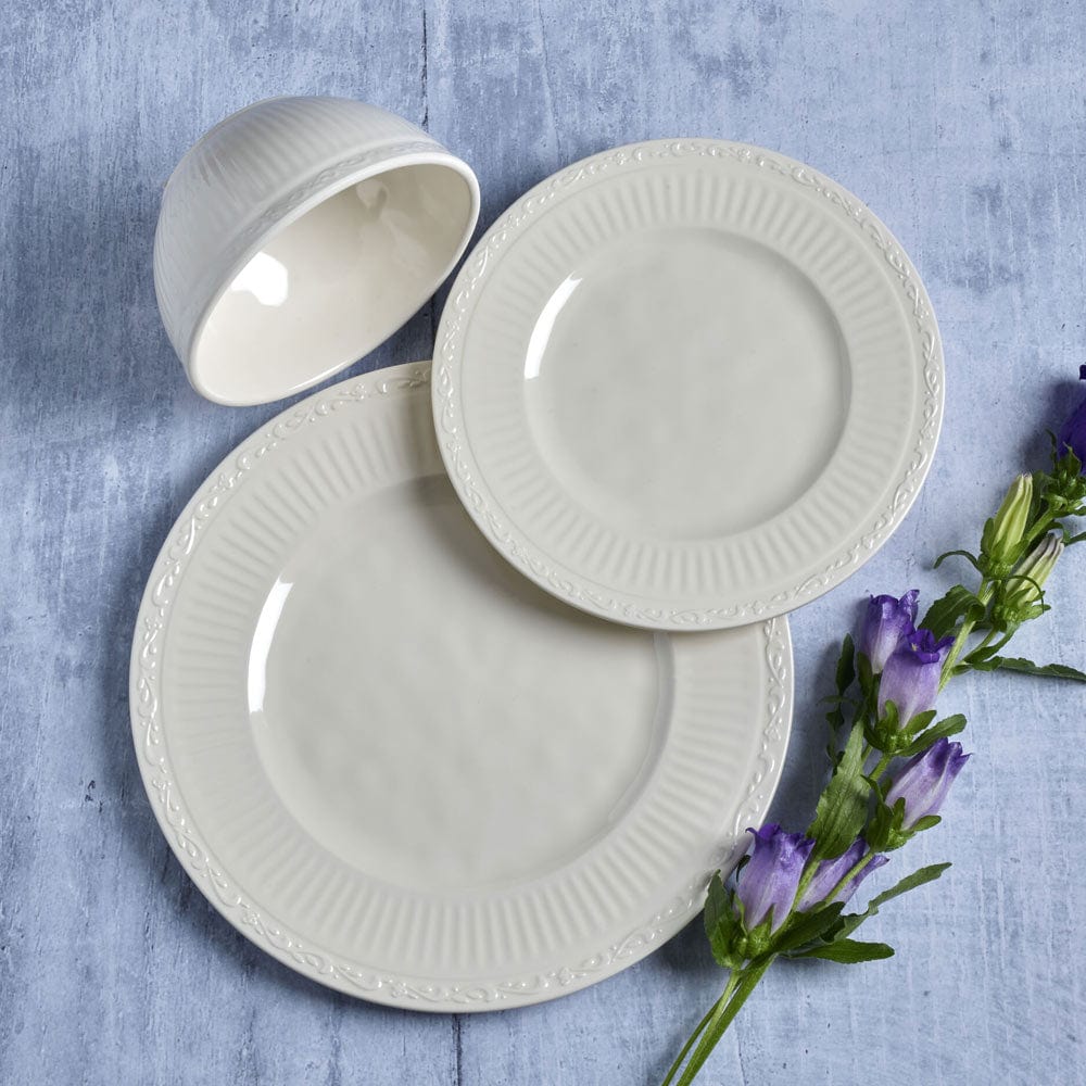 Italian Countryside® 12-Piece Melamine Outdoor Dinnerware Set - Durable & Lightweight, Service for 4 - Perfect for Patio, Picnic, Camping & Outdoor Dining