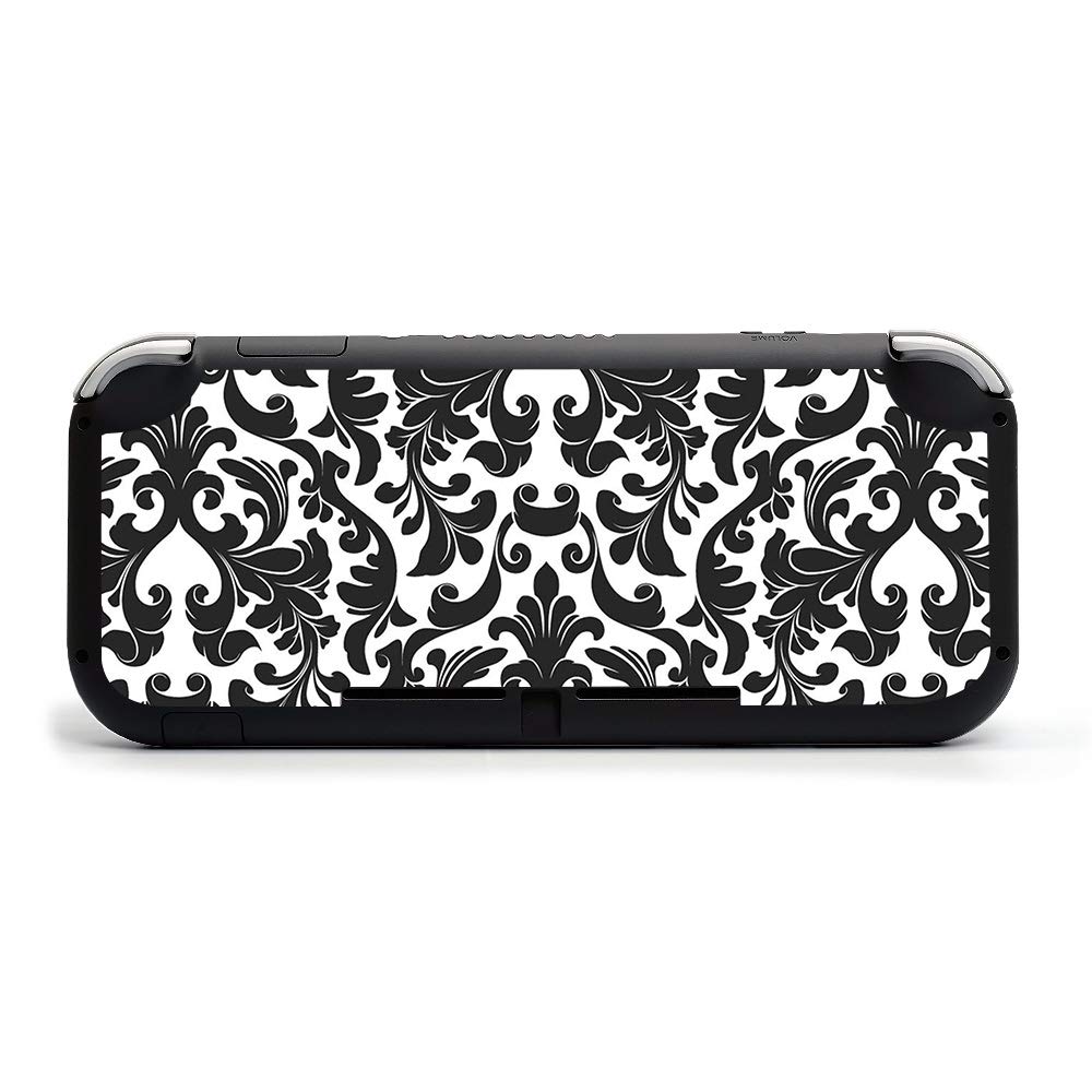 MightySkins Black Damask Vinyl Decal Wrap Cover for Nintendo Switch Lite - Protective, Durable Skin | Easy to Apply & Remove | Made in USA | Perfect for Gaming, Travel & Personalization