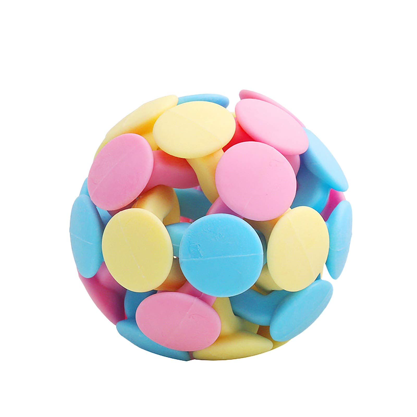 Colorful Pet Dog Ball Toy - Woven Macaron Ball for Dogs, Interactive Matching & Snow Play (Multicolor, Small) - Perfect for Indoor & Outdoor Fun, Training & Fetch Games