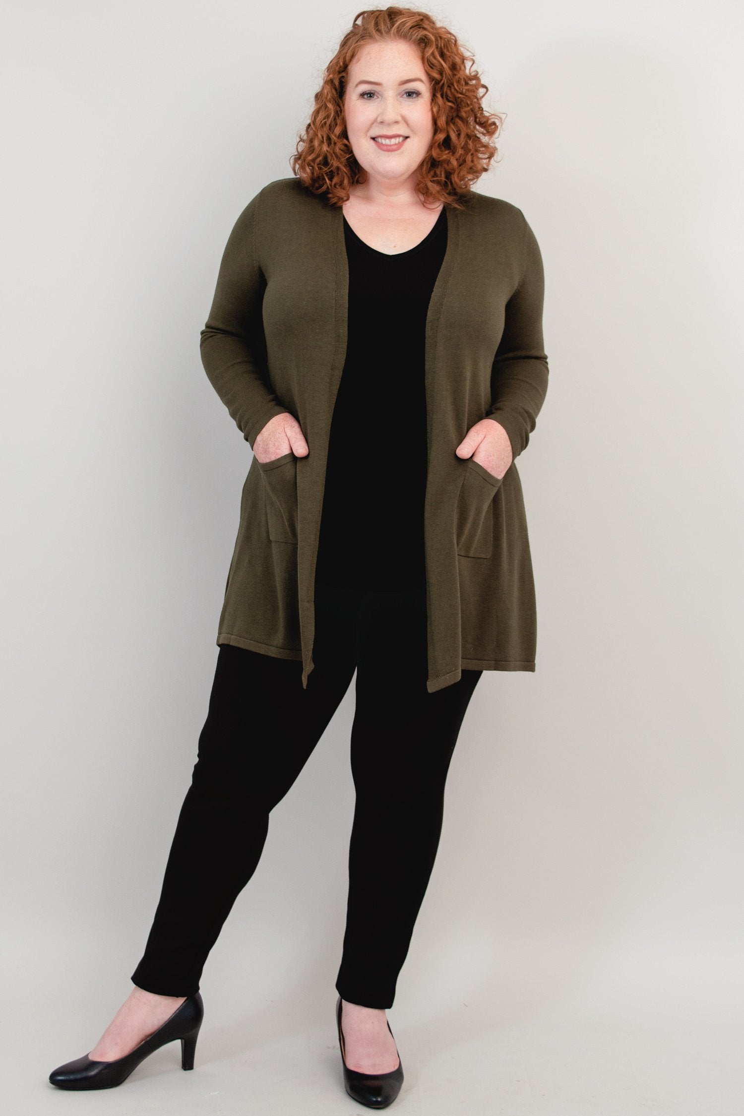 Justine Sweater Women's Khaki Bamboo Cotton Blend Knit Top - Soft & Breathable for Casual Wear, Office & Fall Outfits