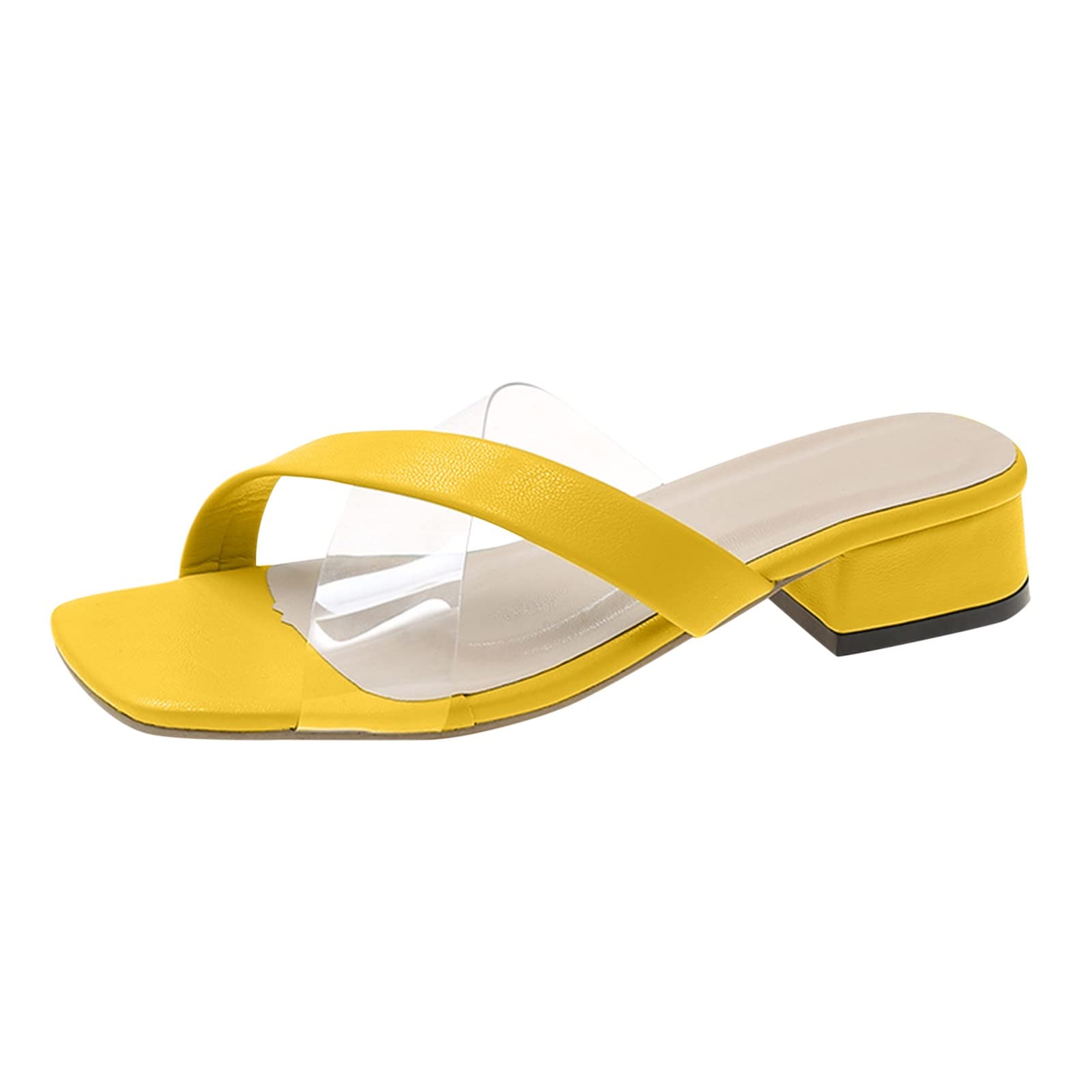 Women's Thick Sole Sport Sandals - Rhinestone Decor Chunky Heel Casual Shoes - Breathable Slip-On Fashion Footwear for Walking, Beach, and Summer Outfits