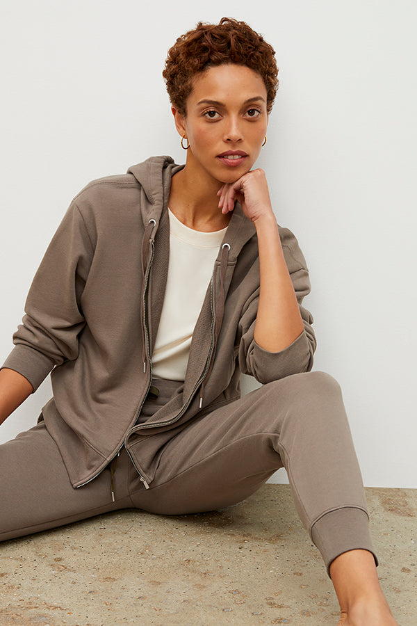 Joni Jogger French Terry Sweatpants for Women - Soft Mink Color Lounge Pants - Perfect for Yoga, Running & Casual Wear