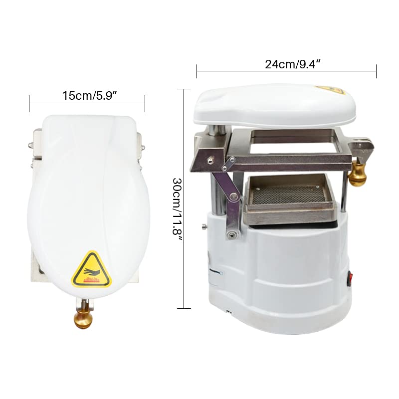 Professional Dental Vacuum Former Machine for Orthodontic Lab - High-Quality Oral Material Forming Laminator Equipment (White) | Perfect for Creating Dental Aligners, Mouthguards & Dental Models