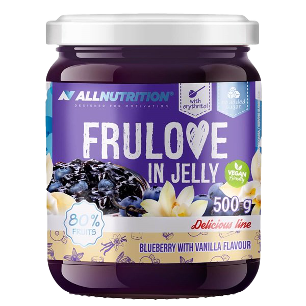 Allnutrition Frulove In Jelly - Blueberry & Vanilla Flavor 500g | Delicious Fruit Snacks for Kids, Healthy Dessert & On-the-Go Energy Boost