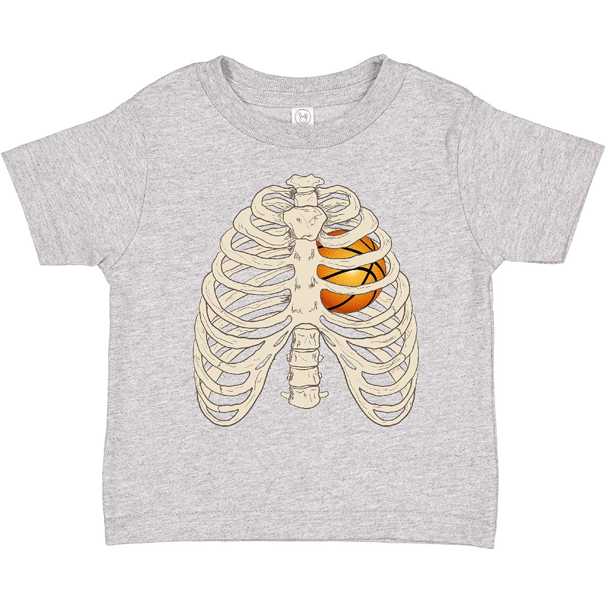 Inktastic Basketball Heart Toddler T-Shirt - Cute Basketball Lover Outfit for Boys & Girls - Perfect for Playdates, Sports Events & Casual Wear