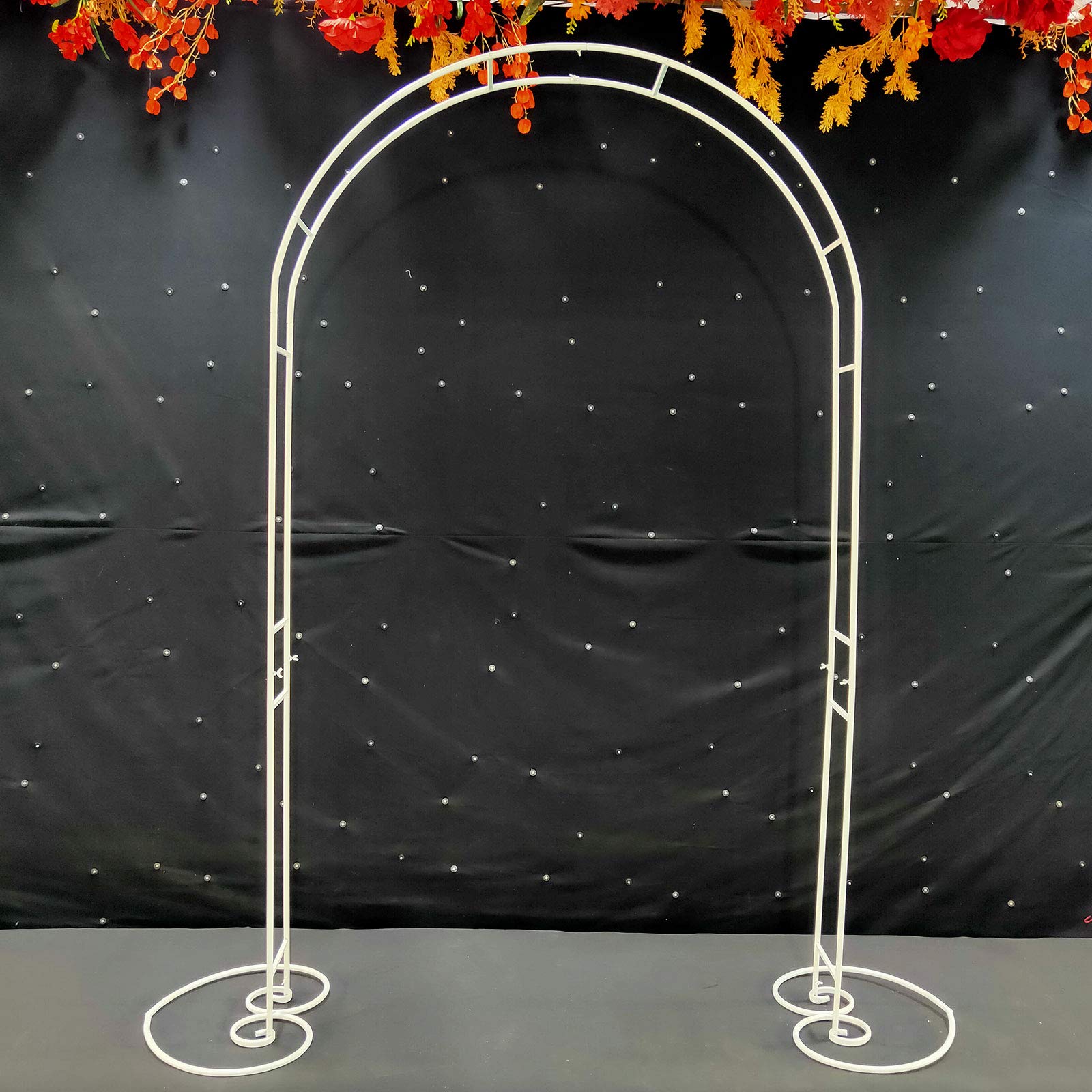 Gdrasuya10 White Metal Garden Arch - Elegant Wedding Arbor for Outdoor Ceremonies, Party & Event Decorations - Perfect for Backyard Weddings, Garden Parties & Special Occasions