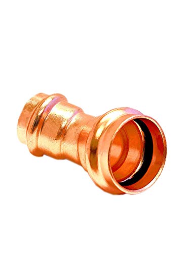 1-1/2 Inch Press Copper 45 Degree Elbow Fitting - Press x Press Connection for Plumbing Systems - Perfect for HVAC, Water Supply & Drainage Pipes