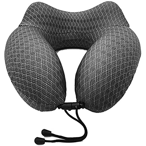 Memory Foam Travel Neck Pillow - U-Shaped Cervical Support for Airplane, Car & Office - Foldable & Portable for Men & Women - Perfect for Long Flights, Road Trips & Napping