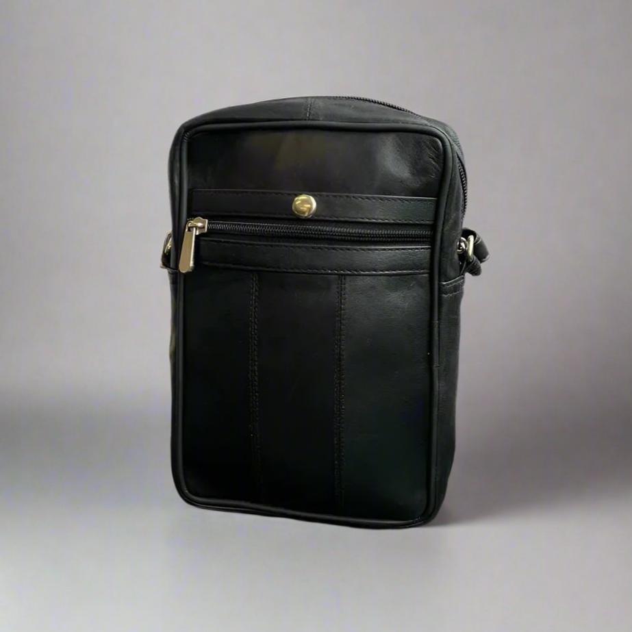 Compact Crossbody Messenger Bag with Front Zipper Pocket - Perfect for Travel, Work & Everyday Use