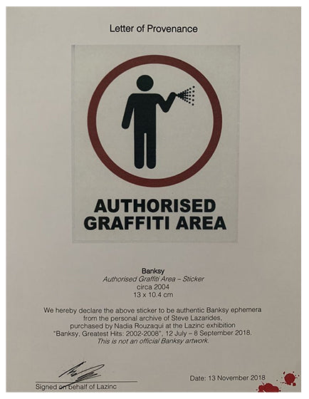 Banksy Authorized Graffiti Area Sticker - Urban Street Art Decal for Laptops, Walls & Skateboards - DIY Art & Home Decor