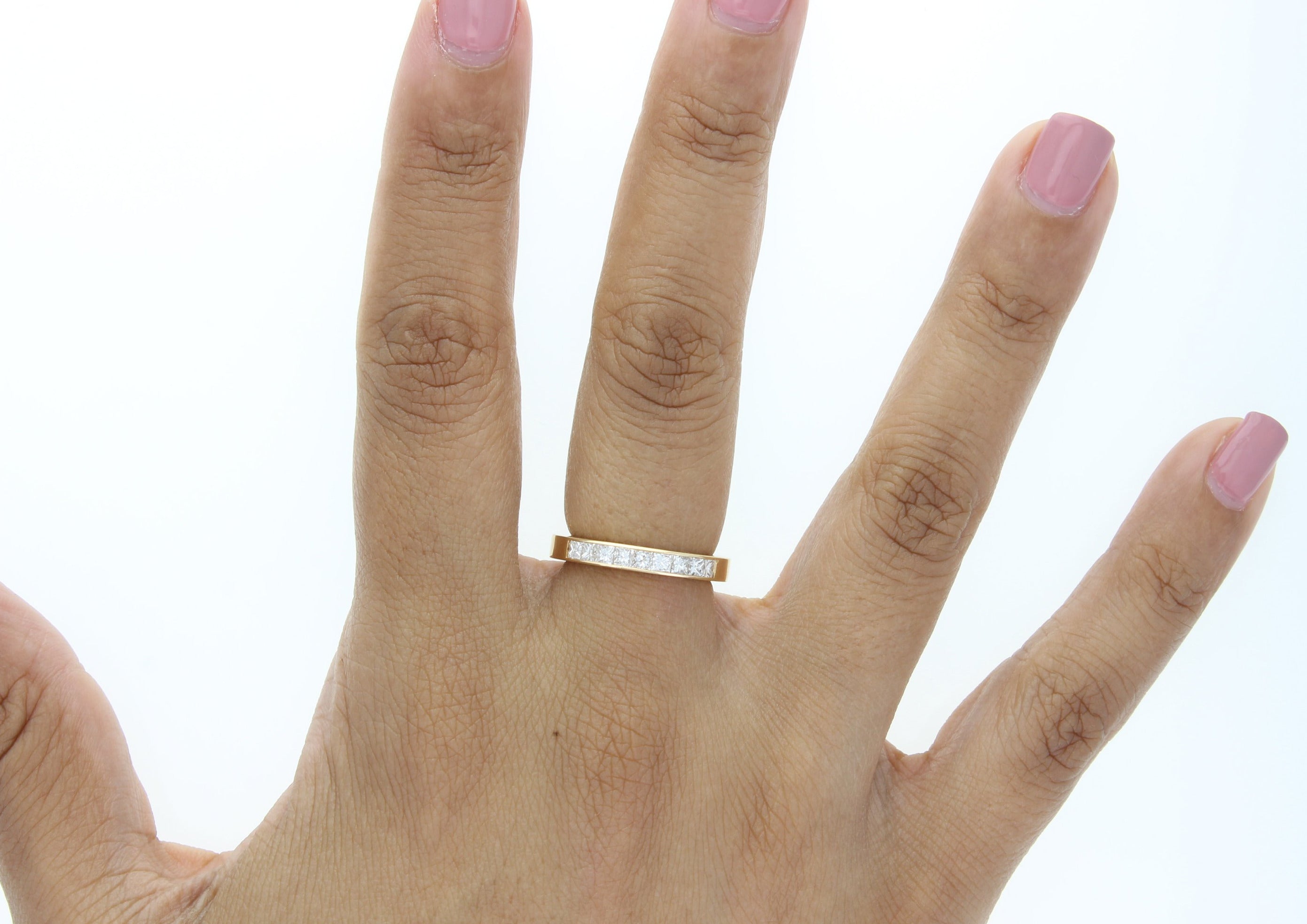 0.50 Carat Princess Cut Diamond Wedding Band - Channel Set Engagement Ring for Women, Perfect for Bridal Jewelry, Anniversary Gifts & Special Occasions