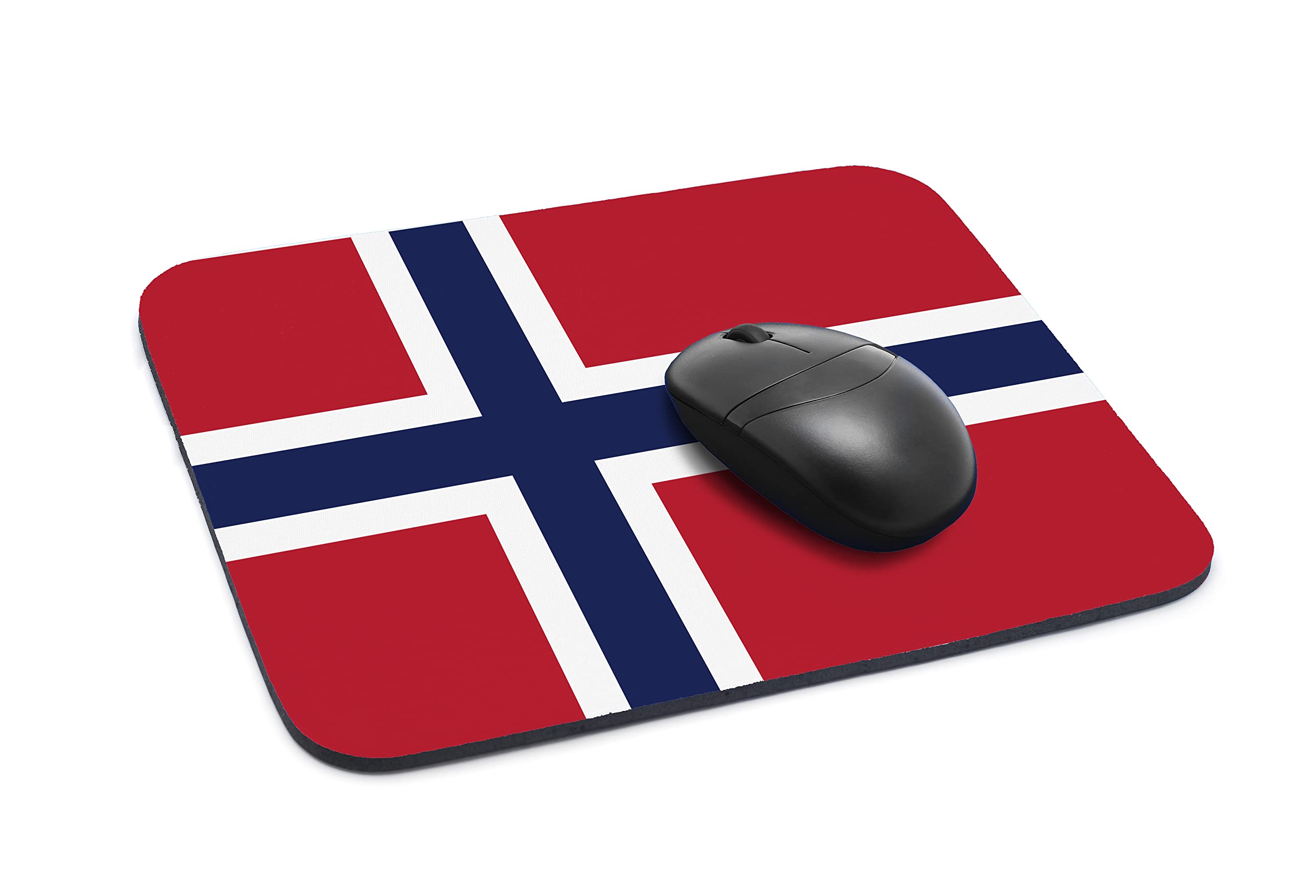 Norway Flag Mouse Pad - Non-Slip Rubber Base, Smooth Surface for Gaming & Office Use - Perfect for Home, Work, or Travel Laptop Setup