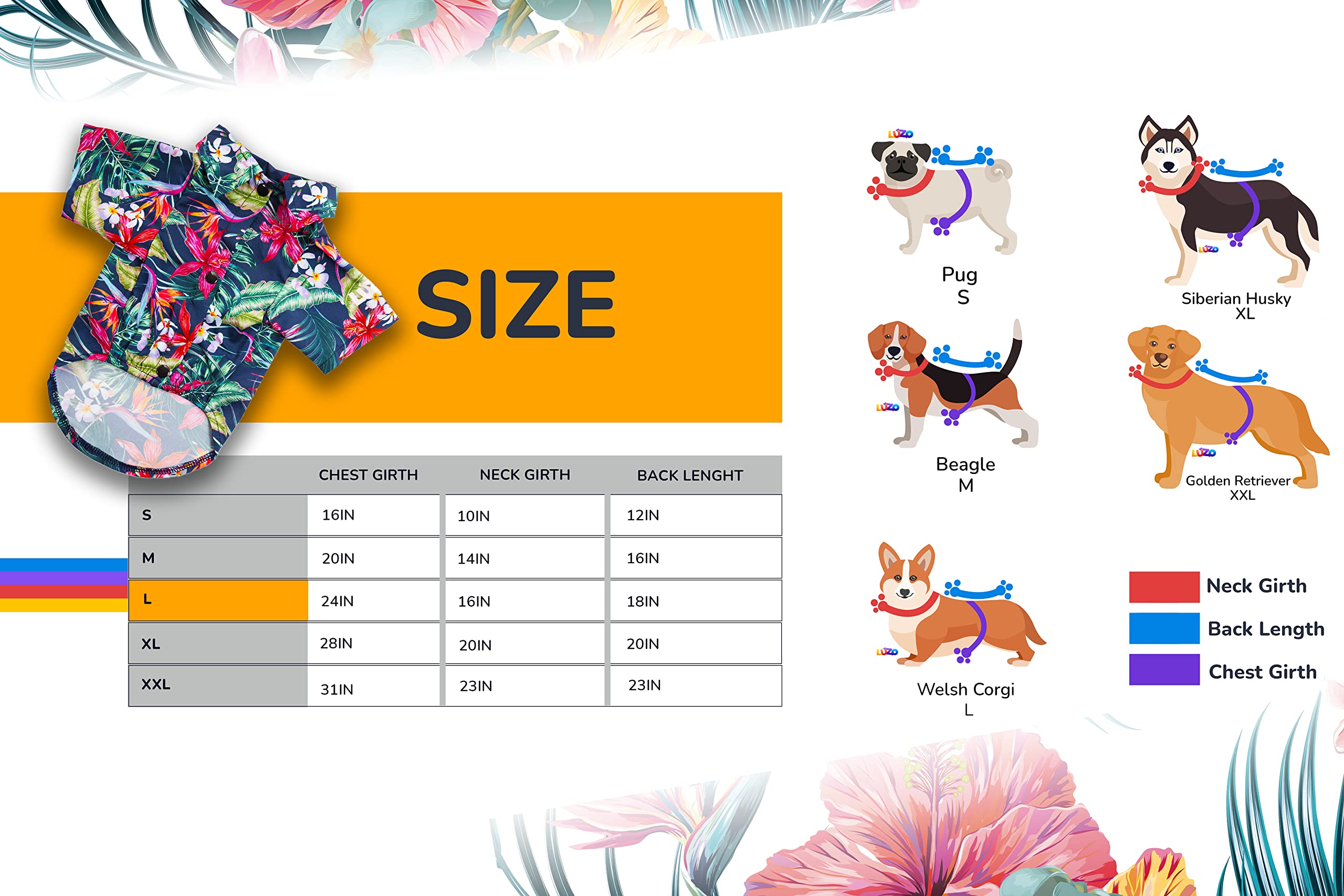 Hawaiian Dog Shirt for Small Medium Large Dogs - Breathable Pet Dog Clothes & Apparel - Cute Pup Shirt for Summer Outings (Medium, Black) - Perfect for Beach Walks, Park Visits & Photo Shoots