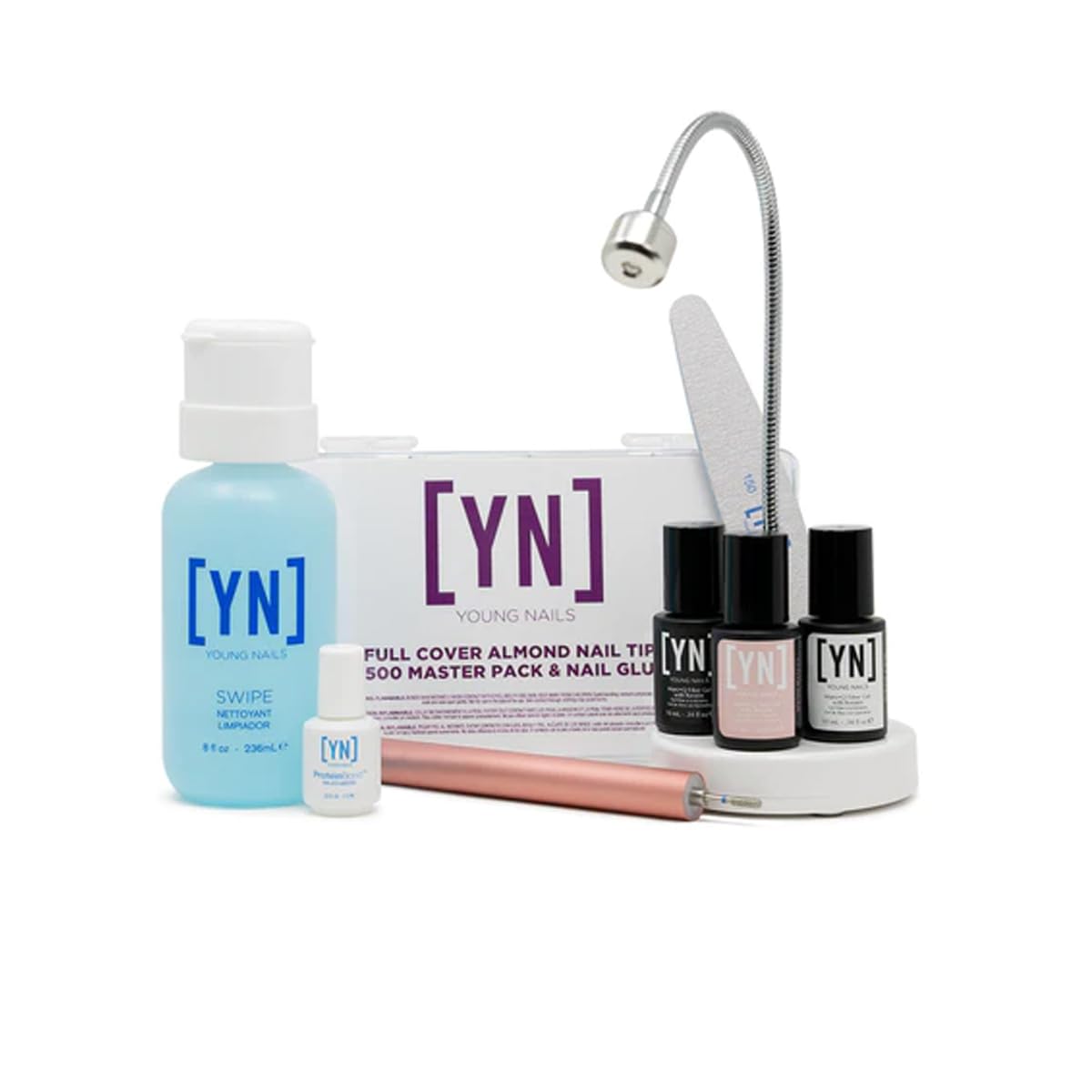 Young Nails Professional Manicure Kit - Complete Starter Set for Beginners & Nail Artists | Home Salon & Professional Nail Care Accessories | Perfect for DIY Nails, Gifts & Beauty Treatments