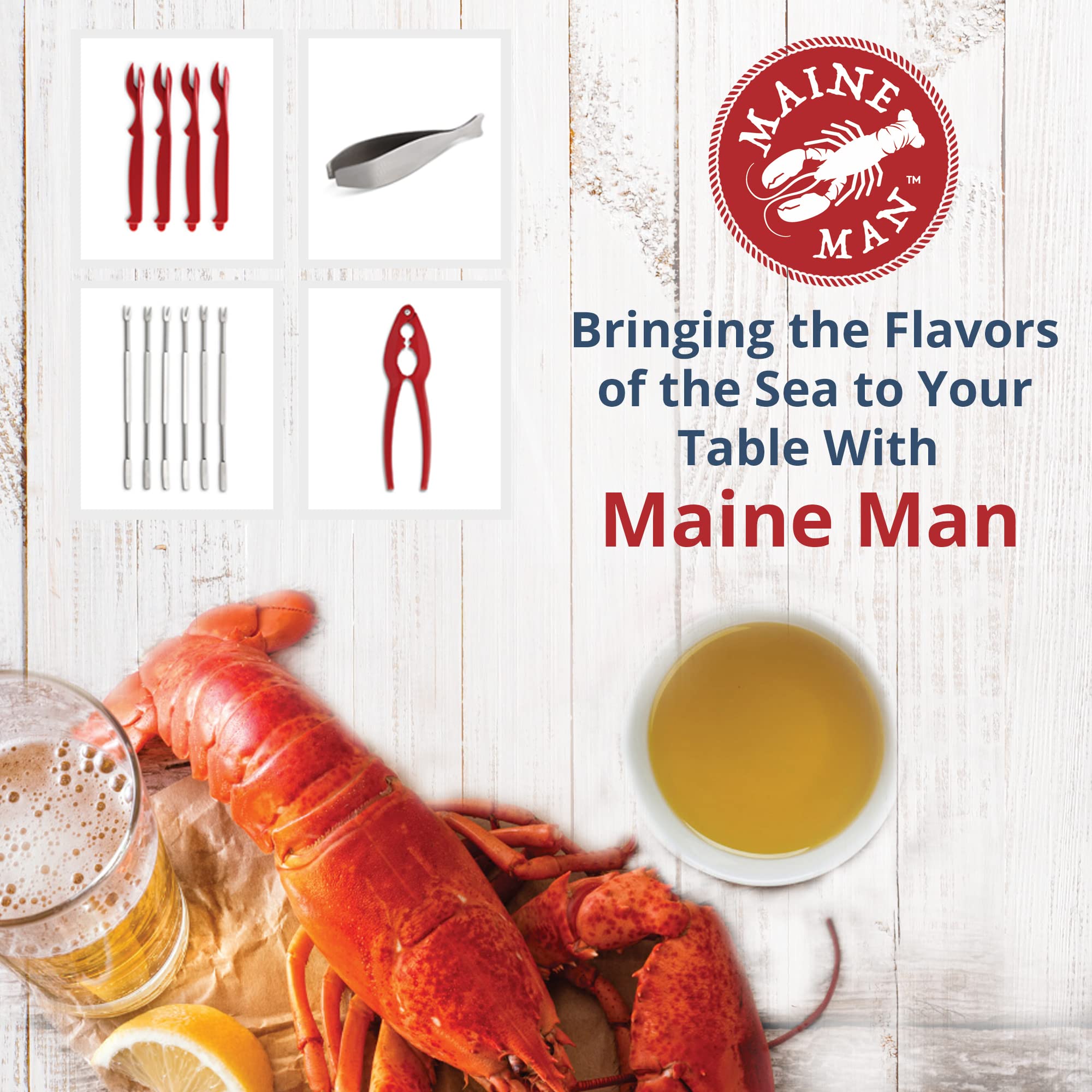 Premium Stainless Steel Seafood Picks Set of 12 - Lobster Crab Shrimp Shell Crackers & Forks - Perfect for Seafood Boils, Clambakes & Dinner Parties
