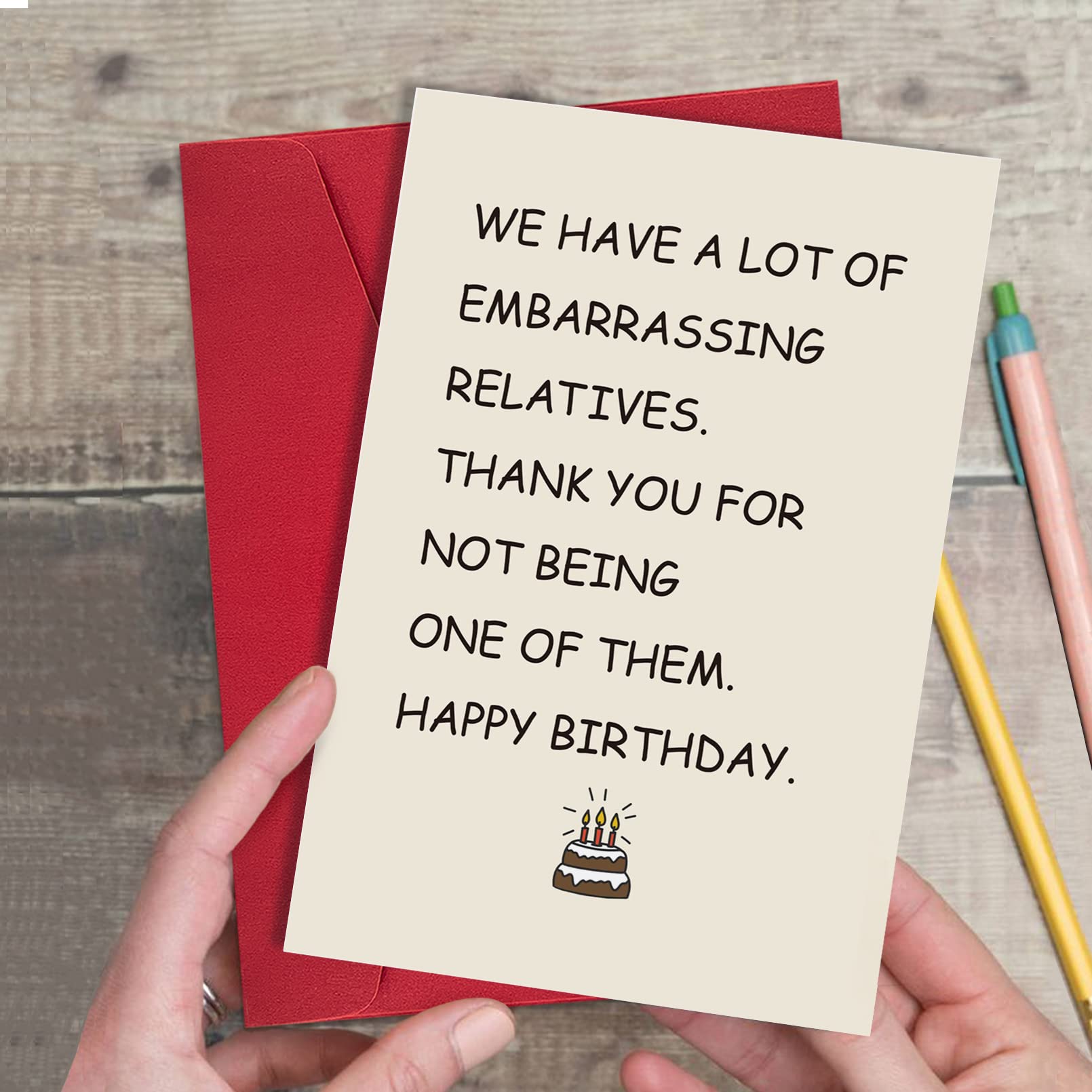 Funny Birthday Card for Relatives - Humorous Gift for Cousin, Aunt, Uncle | Family Celebrations