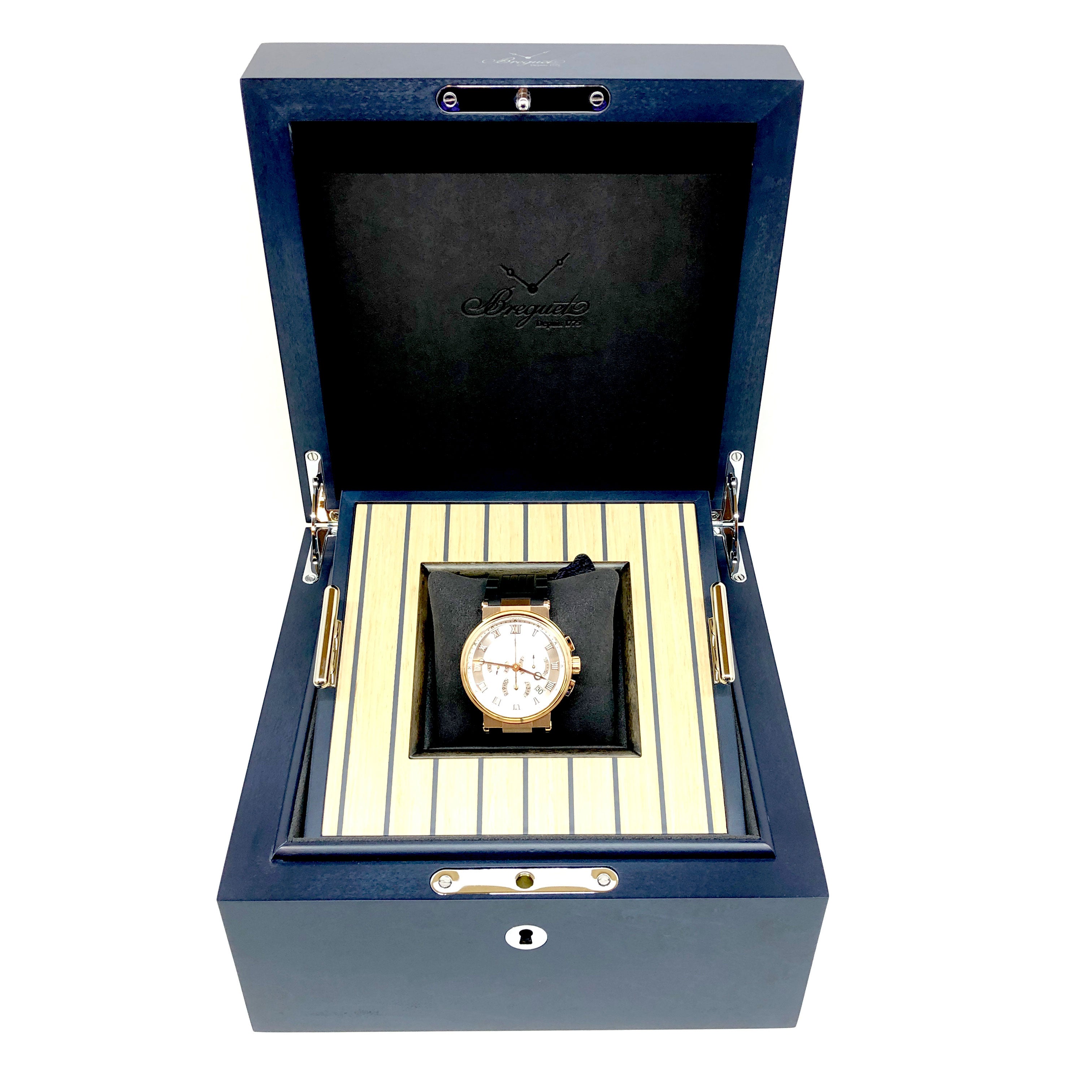 Breguet Marine 5527 Chronograph 18K Rose Gold Men's Luxury Watch - Elegant Timepiece for Business, Formal Events & Special Occasions