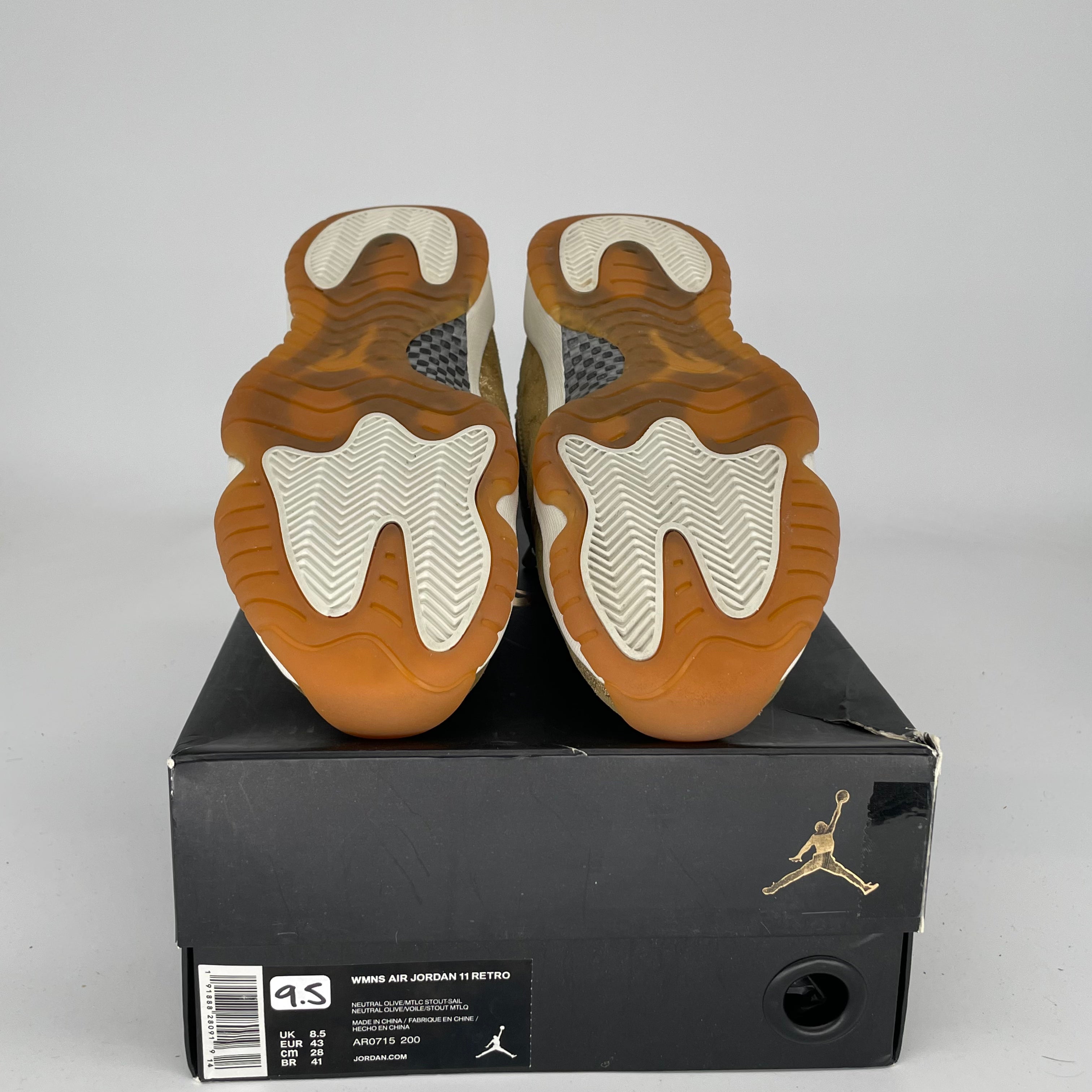AIR JORDAN 11 Retro NEUTRAL OLIVE Women's Basketball Shoes Size 9.5/11W - AR0715-200 | Perfect for Court Performance & Streetwear Fashion