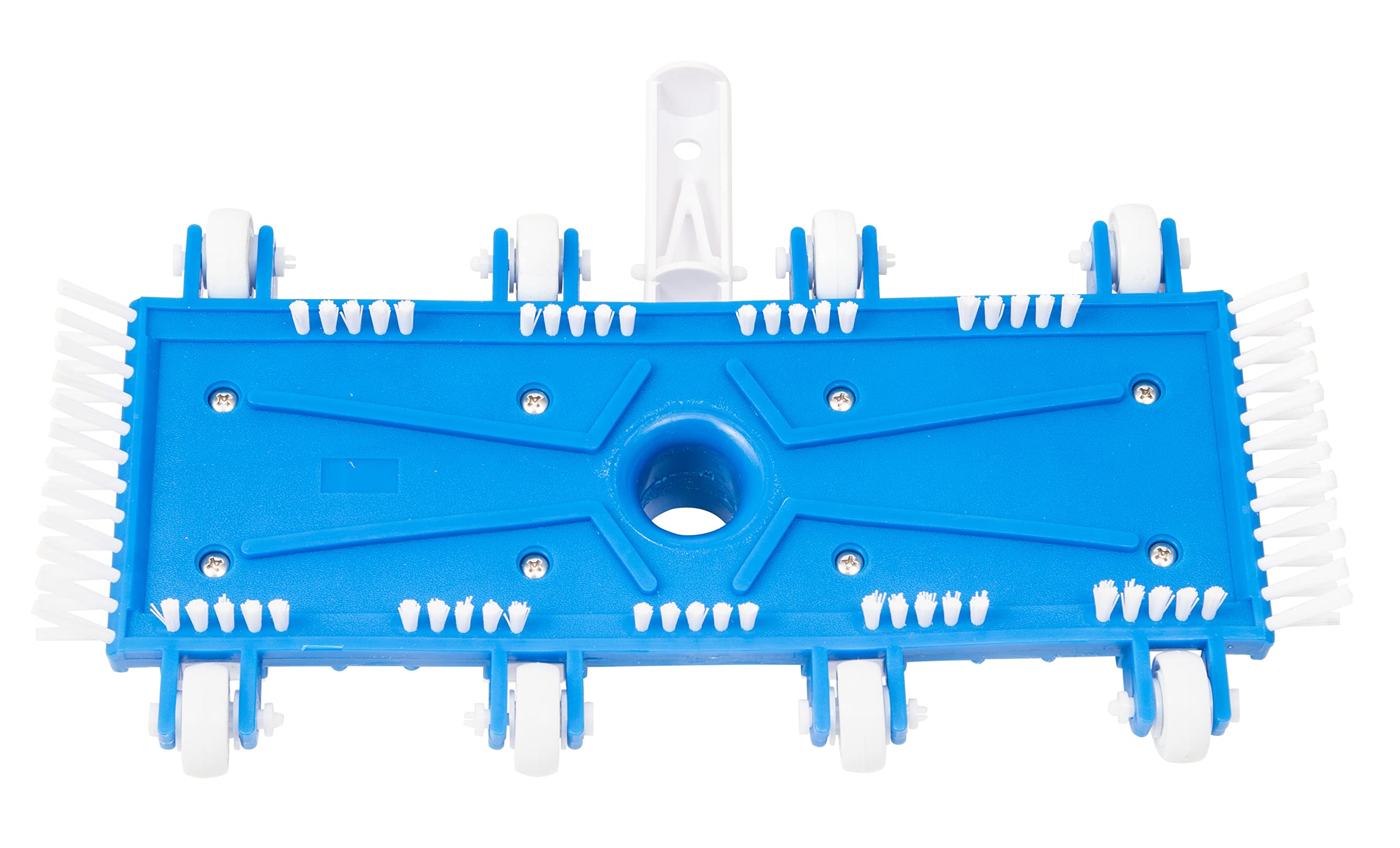 Commercial-Grade Vacuum Head with Wheels & Side Brushes for Concrete Swimming Pools - Heavy Duty Pool Cleaning for Hotels, Resorts & Large Backyard Pools