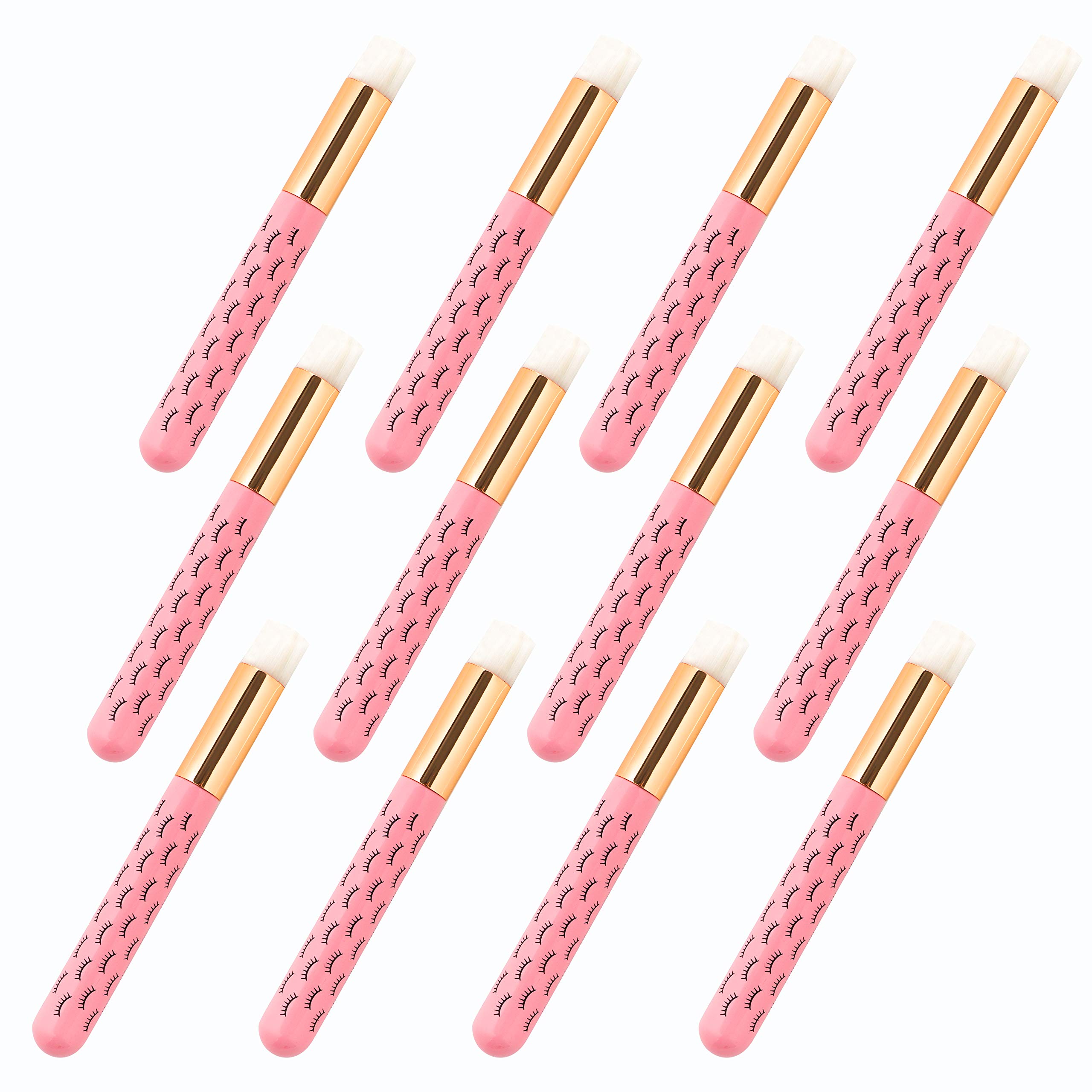10 Pcs Pink Lash Cleanser Brushes - Eyelash Extension Shampoo Brushes & Blackhead Remover Tool - Gentle Nose Cleaning Brush for Makeup Removal & Skin Care - Perfect for Salon, Spa & Home Use