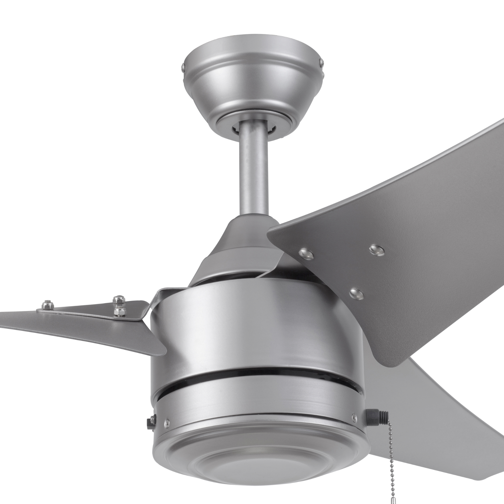 56 Inch Silver Talib Ceiling Fan with Pull Chain - Indoor/Outdoor Use for Living Room, Bedroom, Patio & Covered Porch