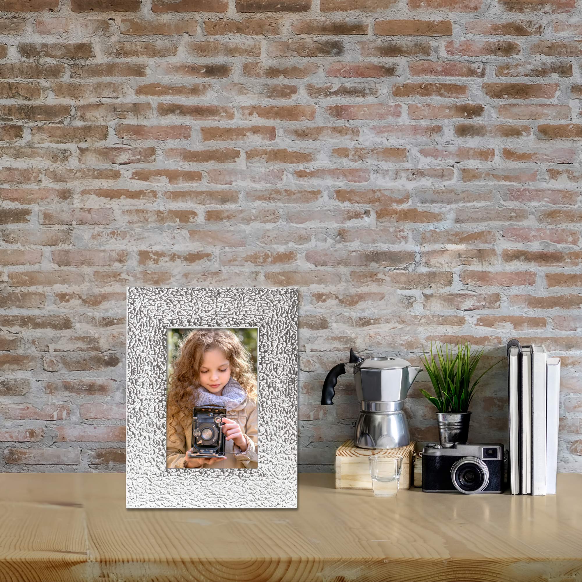 Lawrence Frames 4x6 Silver Picture Frame - Elegant Home Decor for Photos, Wall Display, and Gifts - Perfect for Living Room, Bedroom, or Office