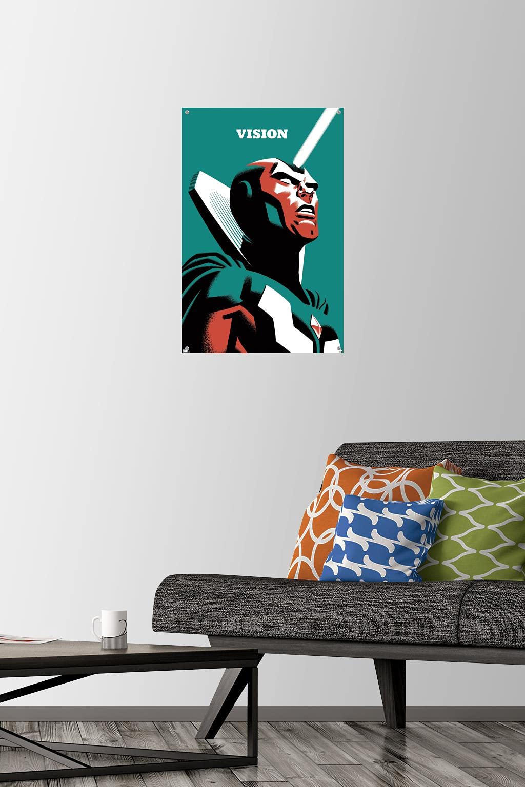 Marvel Comics Vision #4 Wall Poster with Push Pins - Premium Superhero Home & Office Decor for Marvel Fans