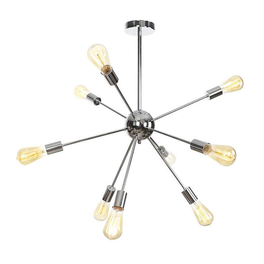 NEAFP Lrsfgap Sputnik Chandelier - 18-Light E27 Modern Hanging Light Fixture with Transparent Glass Shades, Chrome Finish for Dining Room, Living Room, Bedroom | Perfect for Home Decor, Wedding Venues & Restaurant Lighting
