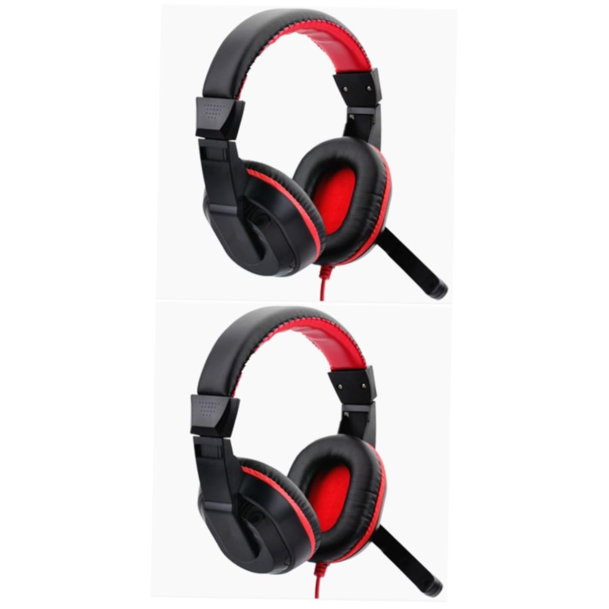 Mikikit 2-Pack Over-Ear Noise Cancelling Headphones with Microphone - Wired Stereo Gaming Headset for PC, Laptop, Computer (Perfect for Online Gaming, Video Calls & Remote Work)