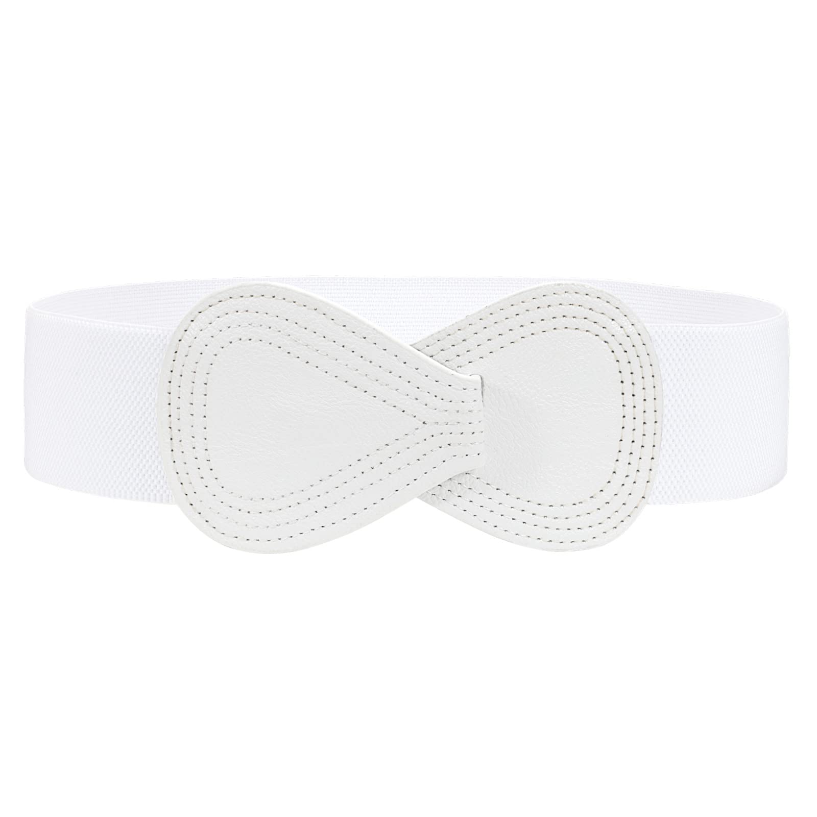 JASGOO Vintage Wide Elastic Waist Belt for Women - Stretchy Dress Belt - Perfect for Dresses, Skirts & High-Waisted Outfits