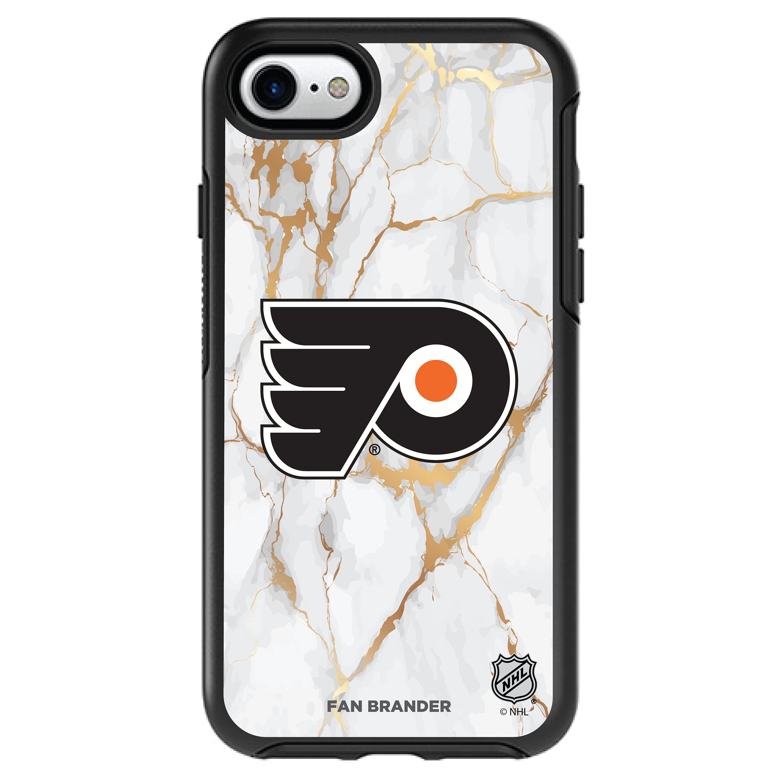 NHL OtterBox Symmetry iPhone Case - White Marble Design for Sports Fans