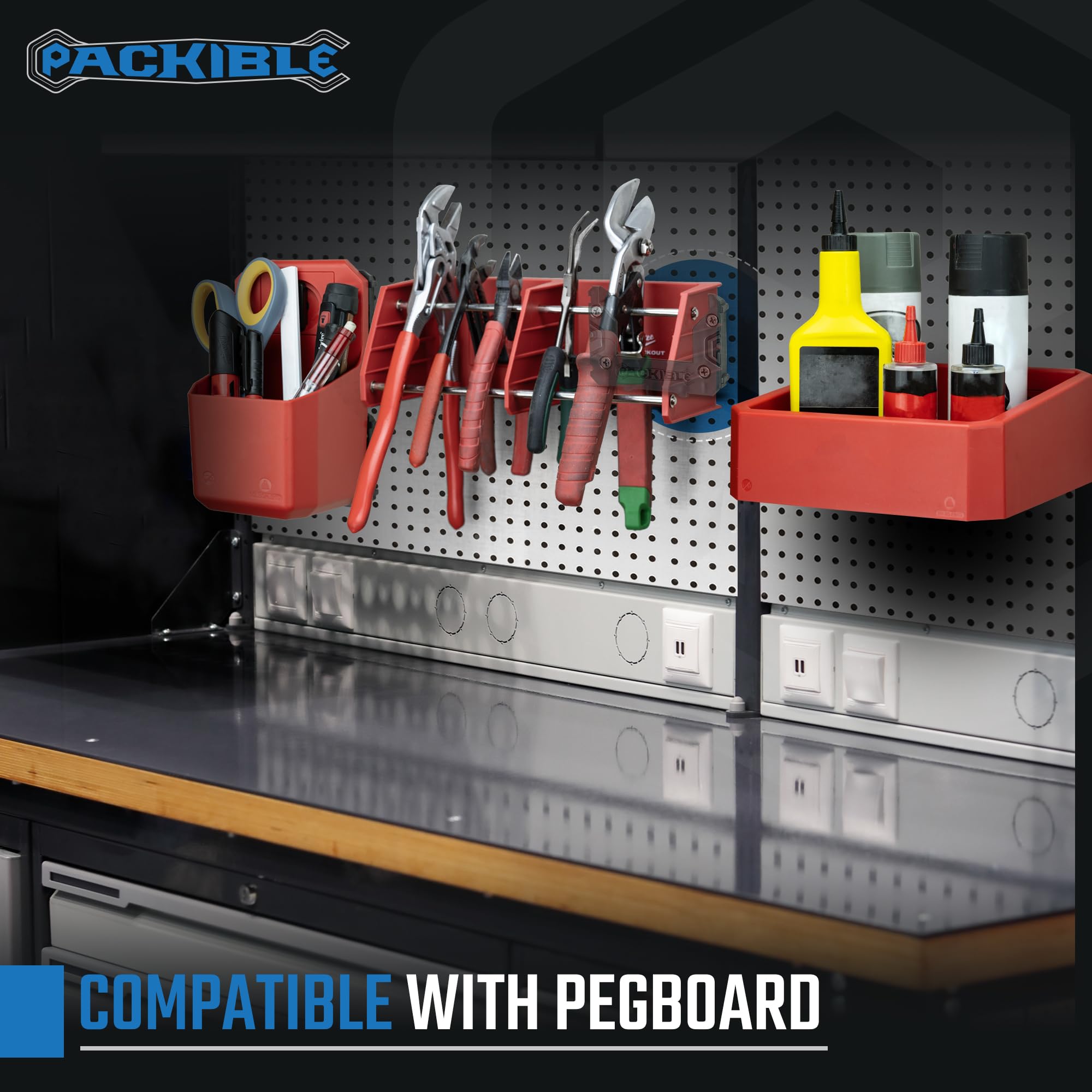 PACKIBLETool Manta Mounts - Milwaukee Packout Compatible Locking Mounting Cleats for Tool Storage & Organization | Secure Power Tool Accessories in Trucks, Workshops & Job Sites