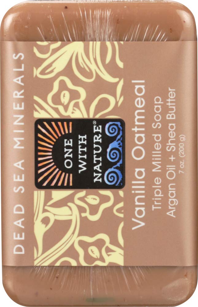 Natural Vanilla Oatmeal Soap Bar - Moisturizing & Exfoliating for Dry Skin - Perfect for Daily Body Wash, Sensitive Skin Care & Relaxing Bath Time