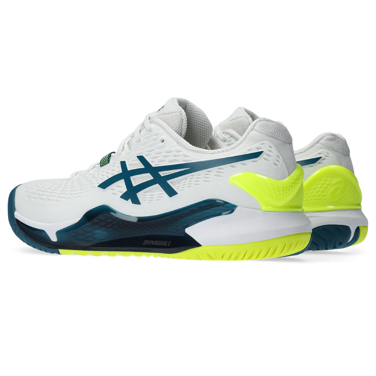 ASICS Gel Resolution 9 Men's Tennis Shoes - White/Restful Teal - High-Performance Court Shoes for Competitive Play & Training - Perfect for Hard Court Tennis Matches & Gym Workouts