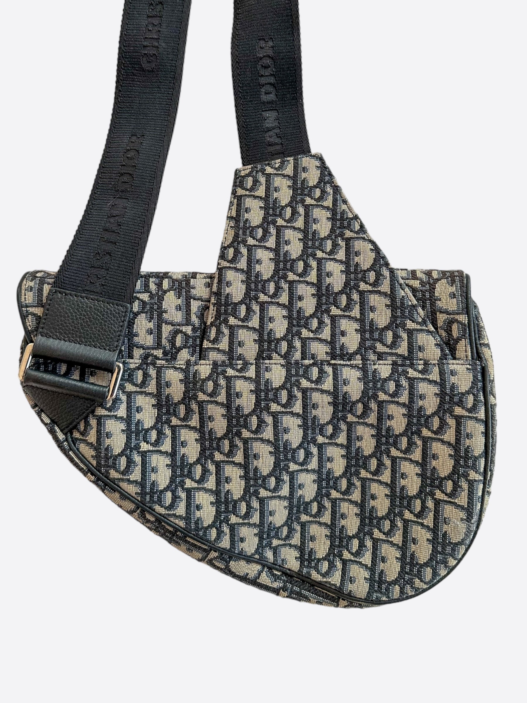 Dior Beige Oblique Saddle Bag - Luxury Designer Crossbody Handbag for Women | Perfect for Date Night, Parties & Everyday Use