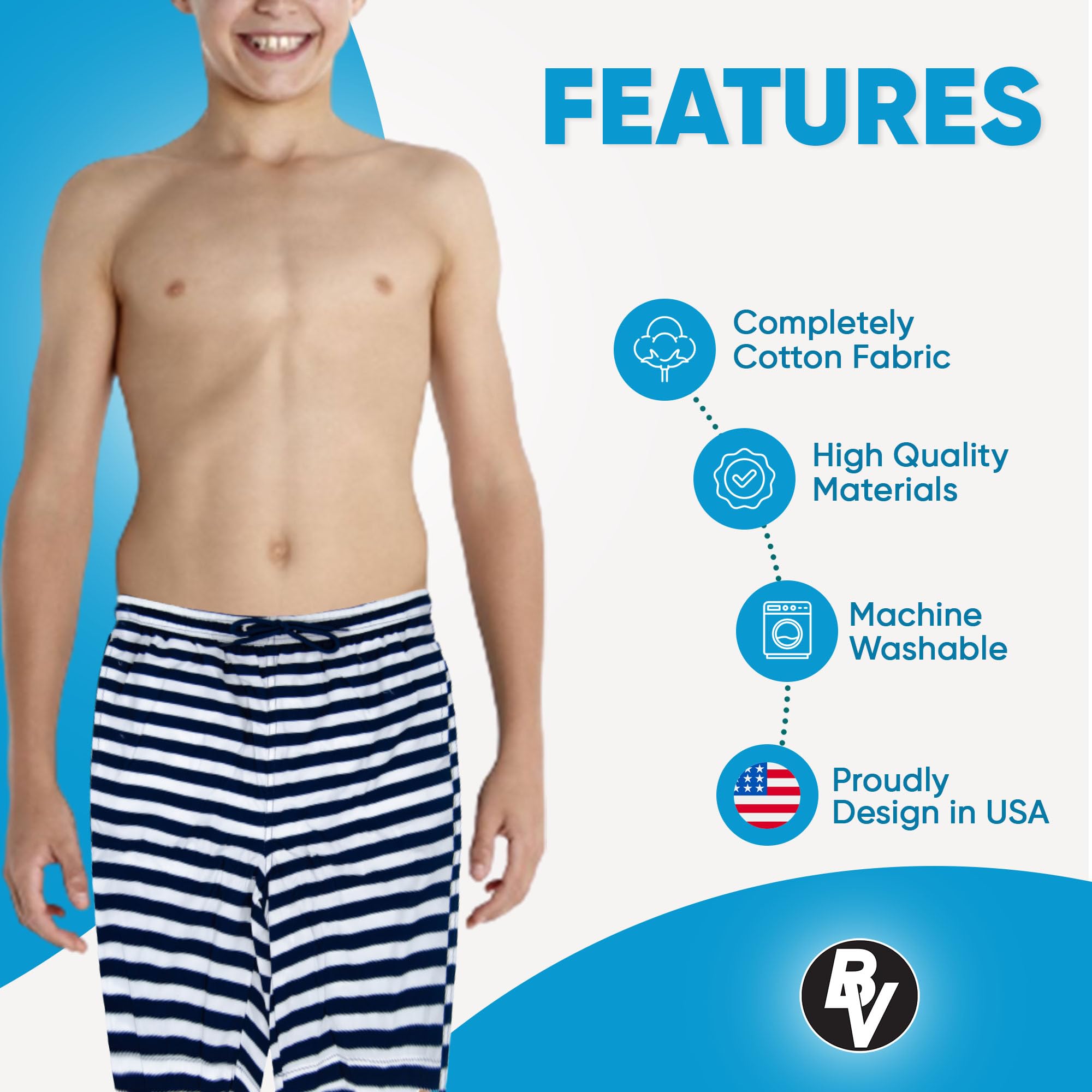 BROOKLYN VERTICAL Boys 2-Pack Quick Dry Swim Trunks & Board Shorts for Pool, Beach, and Summer Water Activities